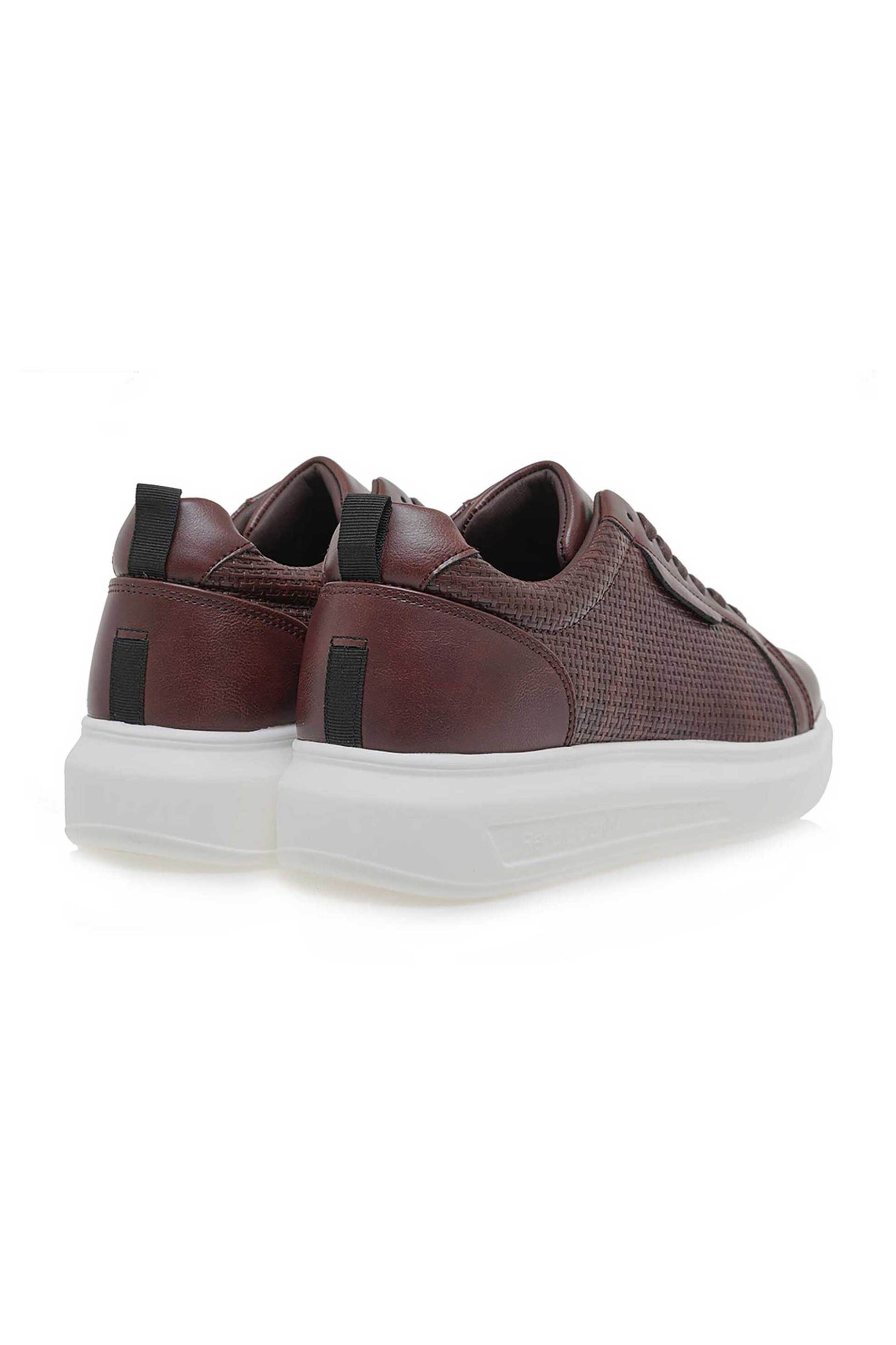 Renato Garini Ανδρικά Sneakers με Πλεκτό Σχέδιο - W570092832J3 Καφέ