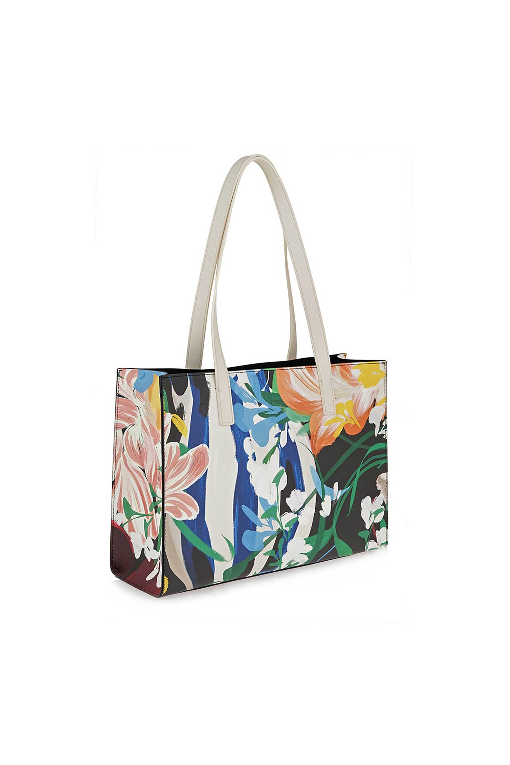 Ted Baker Γυναικεία Τσάντα Ώμου Shopper με Floral Print - W636X2589C06 Πολύχρωμο