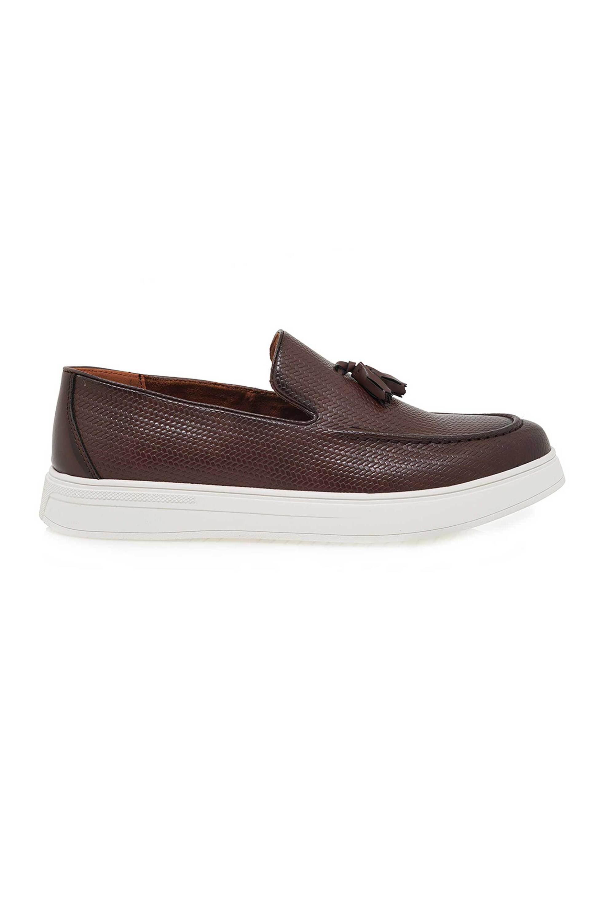 Giovanni Morelli ανδρικά loafers μονόχρωμα - W531E1112419 Καφέ