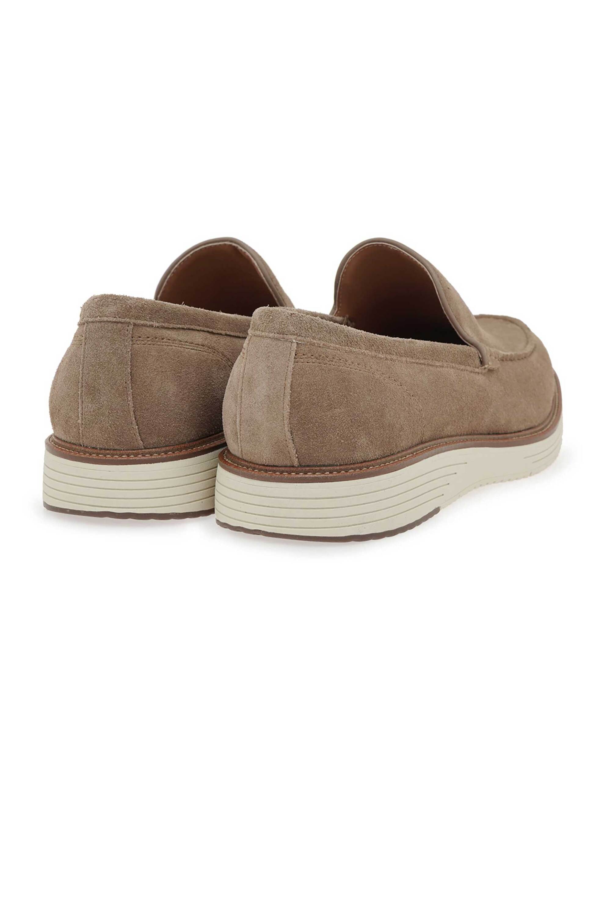 Renato Garini Ανδρικά Δερμάτινα Loafers Μονόχρωμα - W515W307138Z Μπεζ