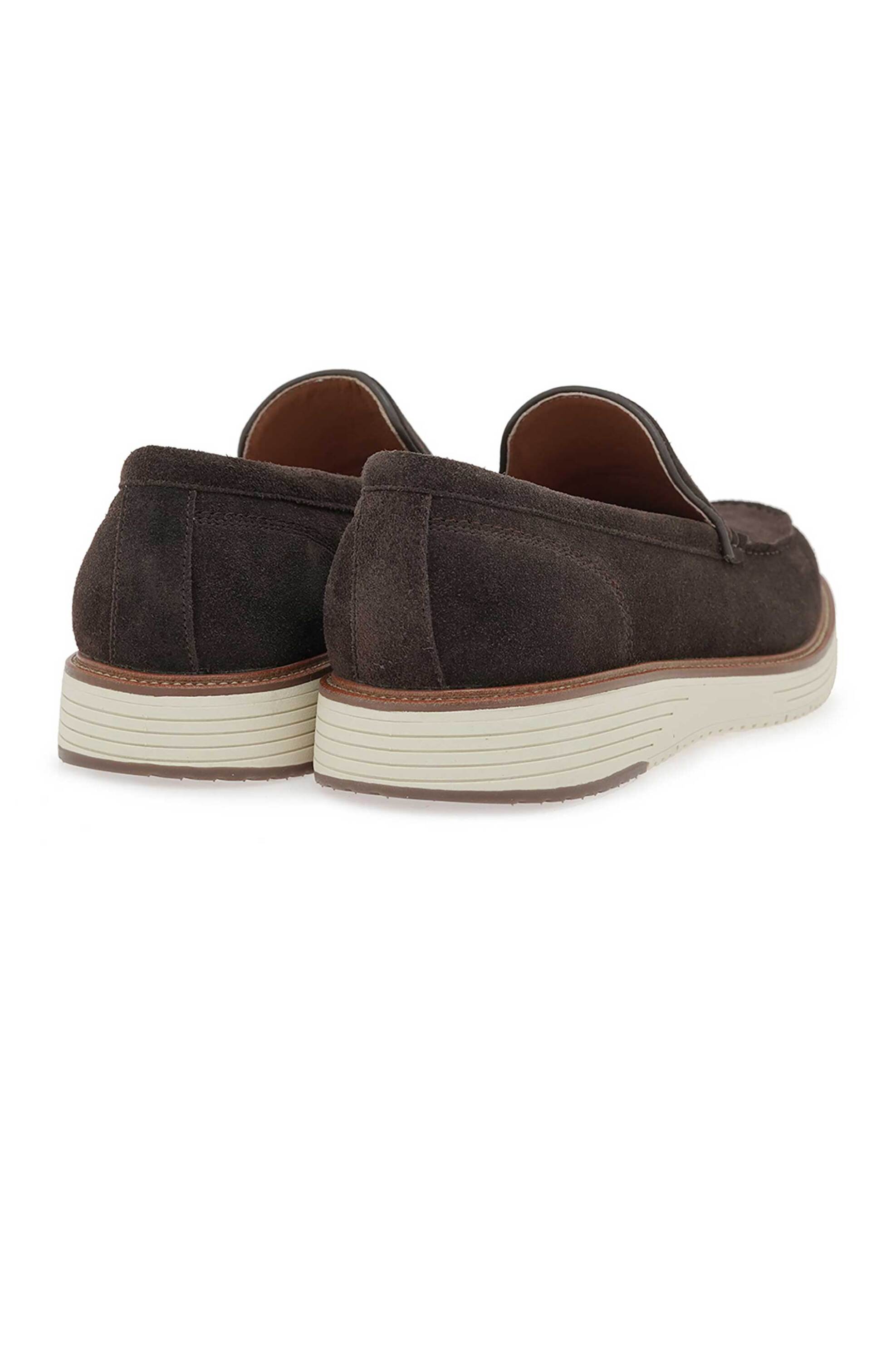 Renato Garini Ανδρικά Δερμάτινα Loafers Μονόχρωμα - W515W3071504 Καφέ