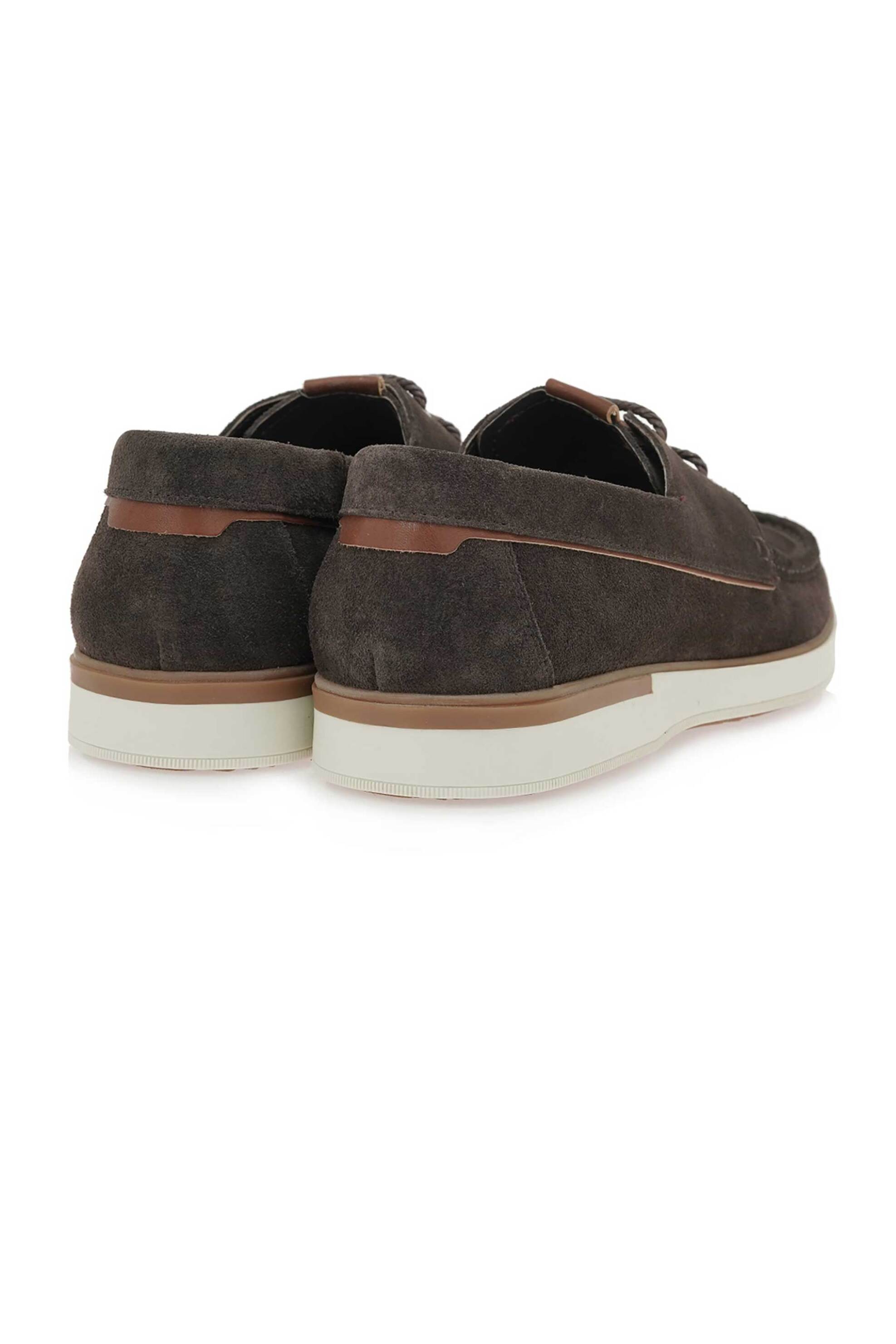 Renato Garini Ανδρικά Suede Boat Shoes - W515W4111504 Καφέ