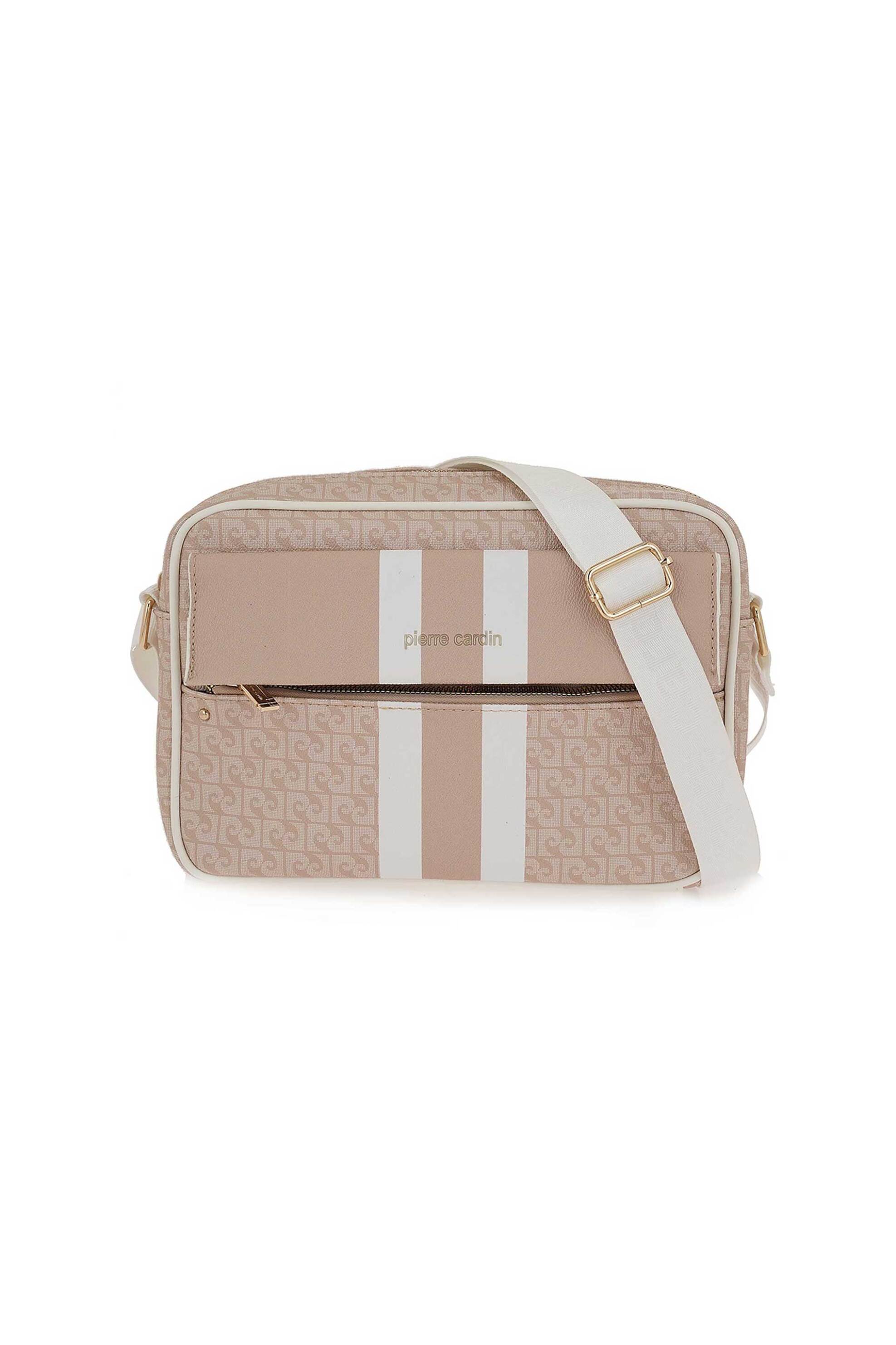 Pierre Cardin γυναικεία τσάντα crossbody με all-over logo print - W69605419T03 Μπεζ