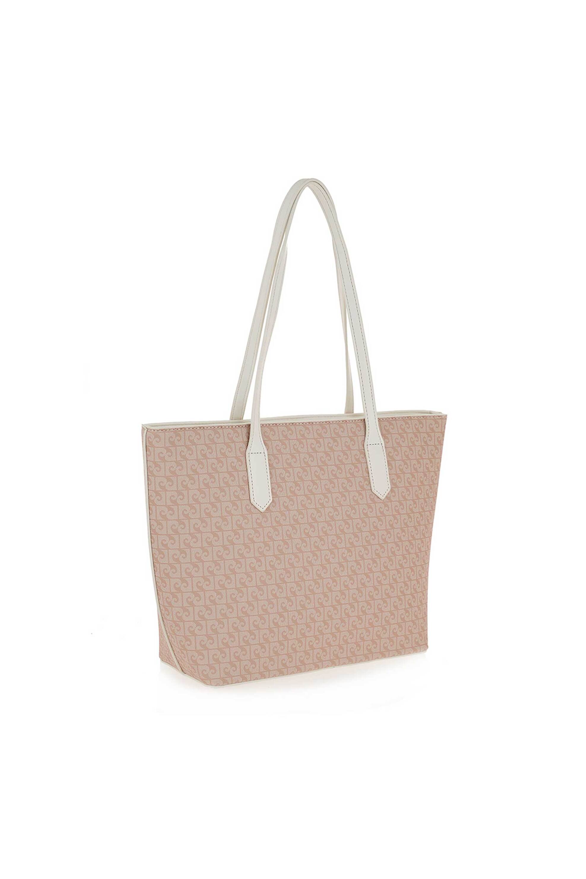 Pierre Cardin Γυναικεία Τσάντα Tote με All-Over Logo Print - W69605439T03 Μπεζ