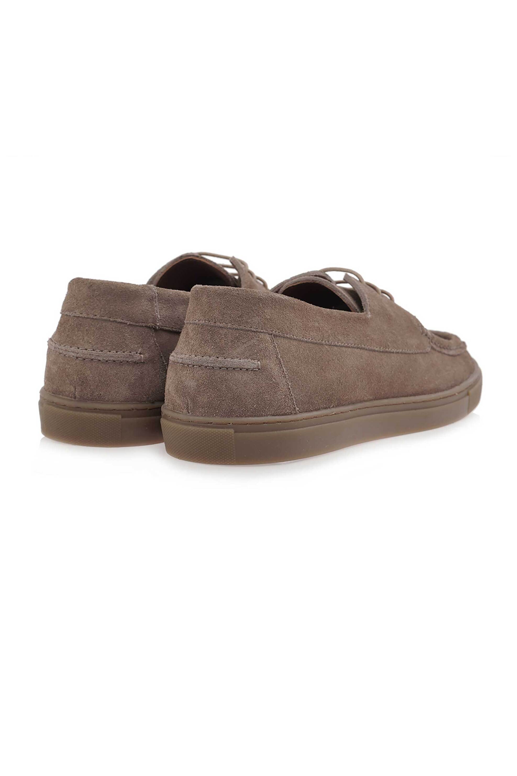 Renato Garini Ανδρικά Δερμάτινα Boat Shoes - W562V4021585 Μπεζ
