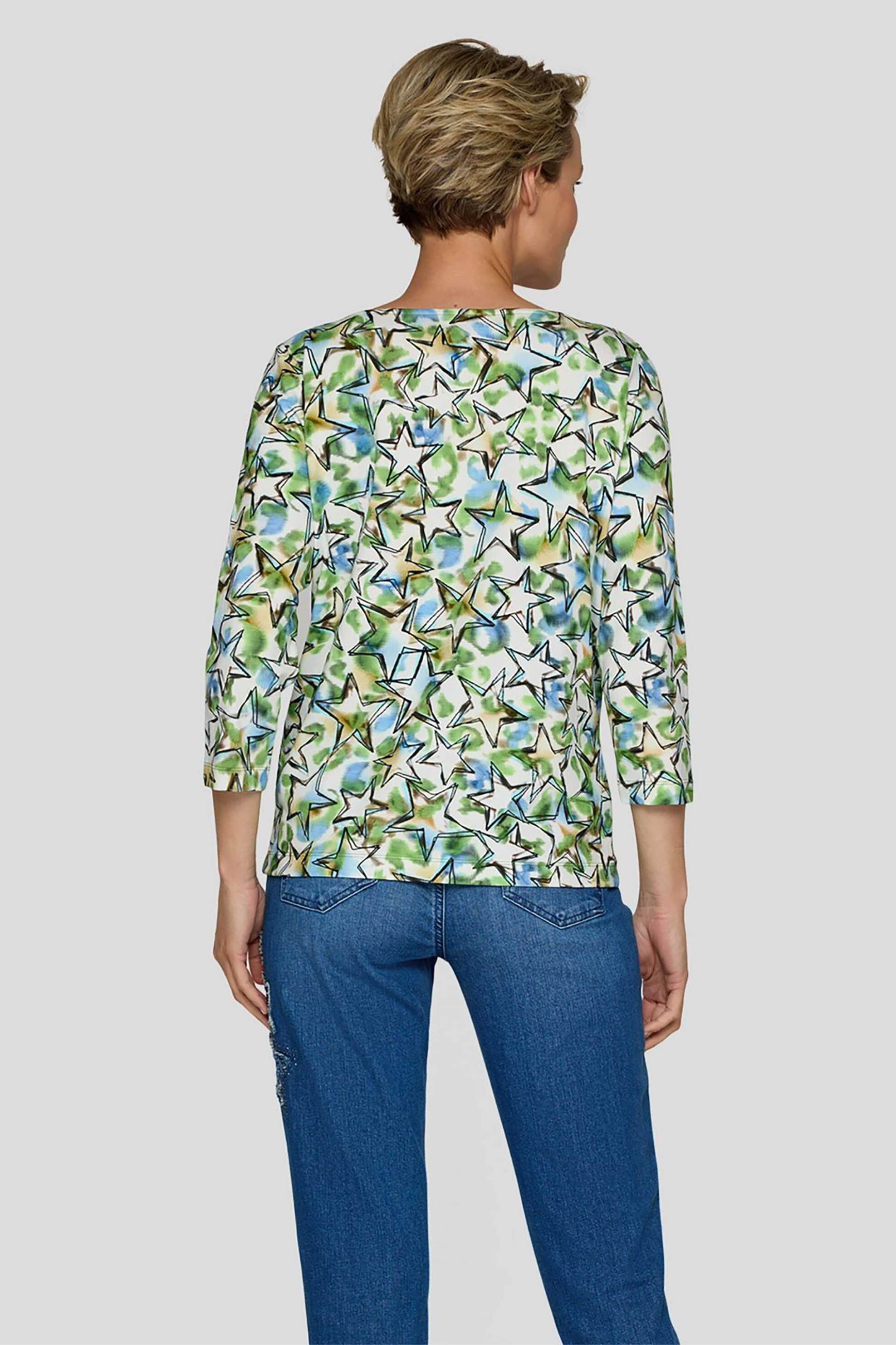 Rabe γυναικεία μπλούζα με all-over print - 55-111352 Πράσινο Ανοιχτό φωτογραφία
