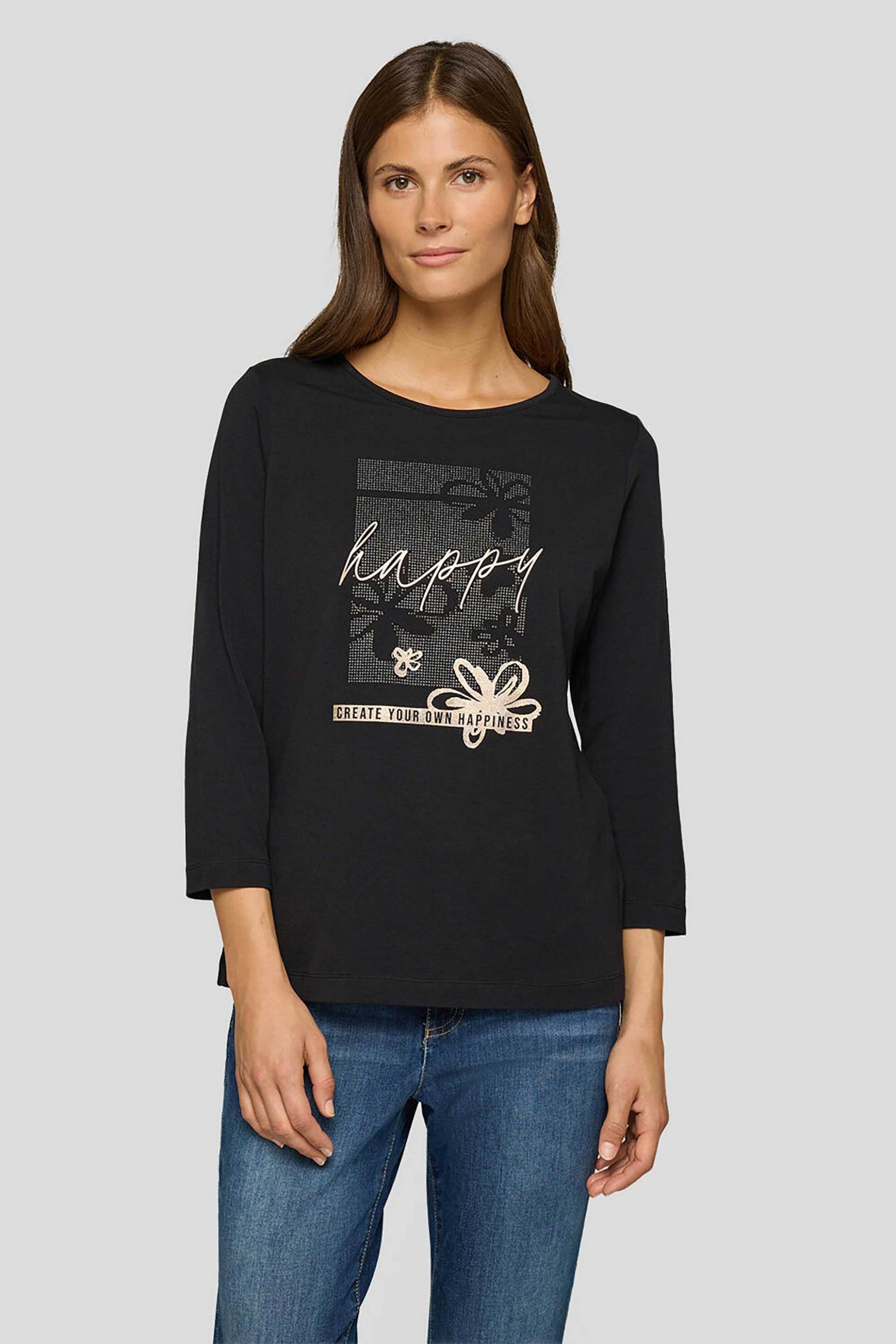 RABE Rabe γυναικεία μπλούζα με print - 55-113308 Μαύρο