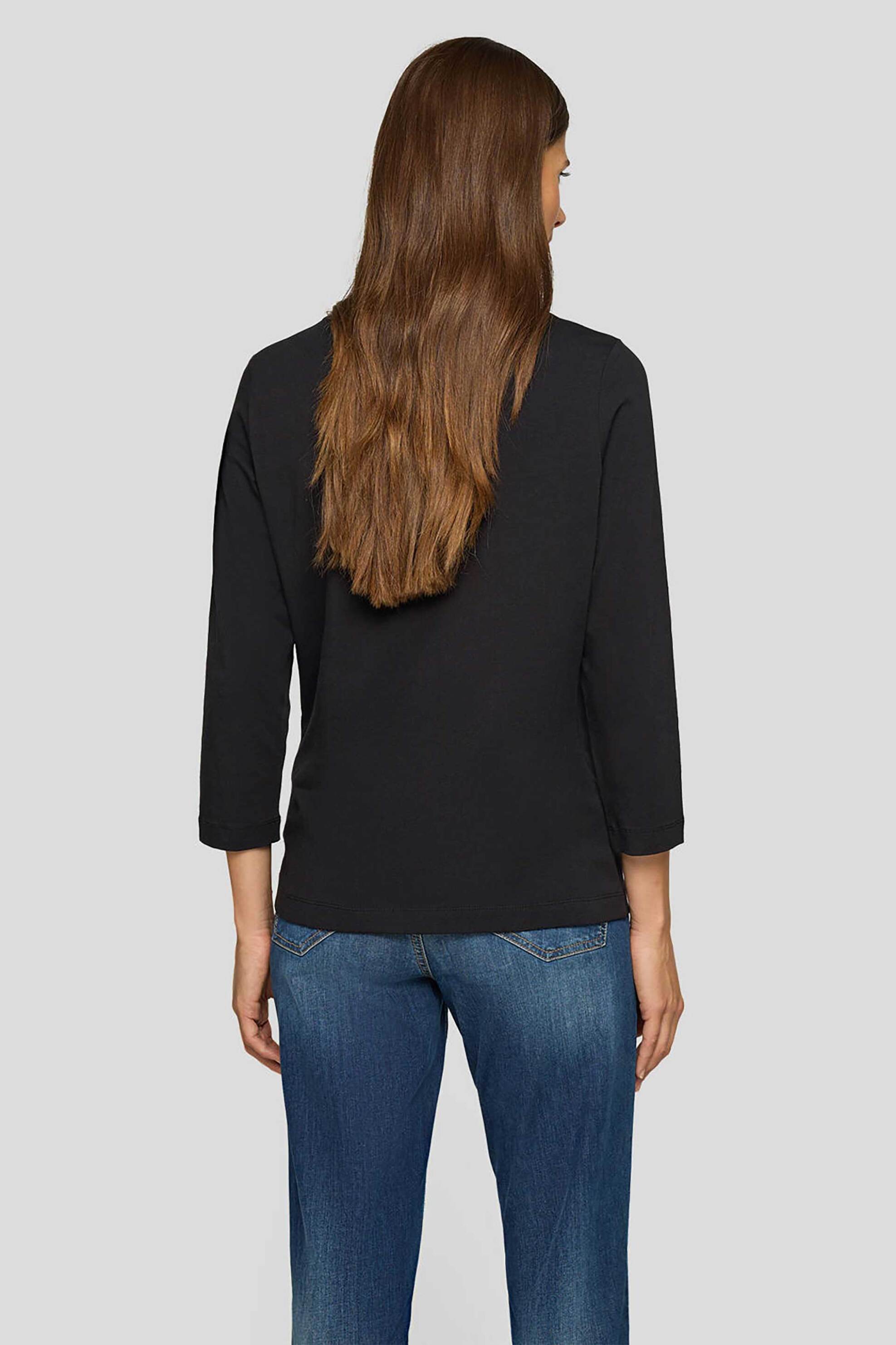 Rabe γυναικεία μπλούζα με print - 55-113308 Μαύρο φωτογραφία