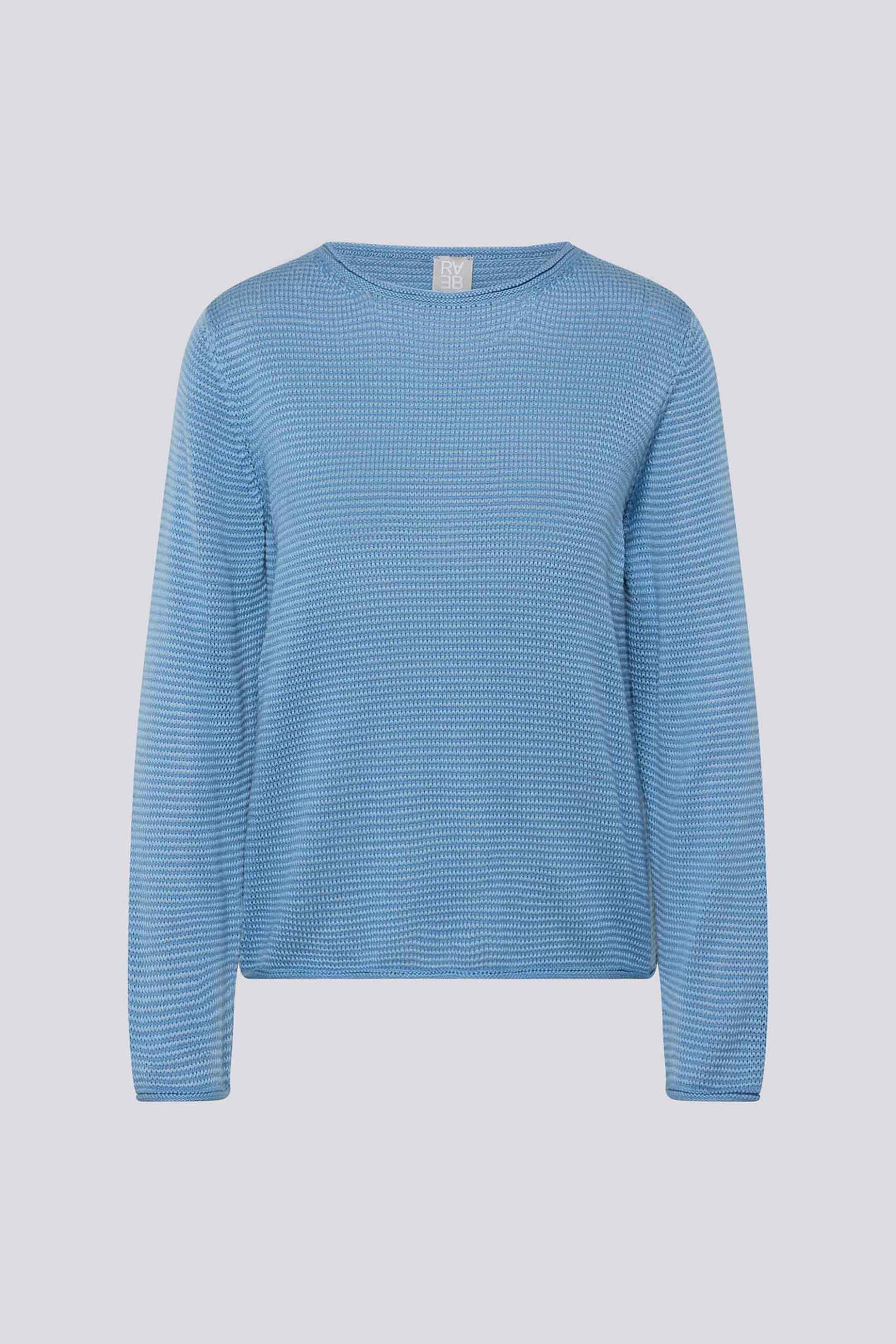 Rabe γυναικείο πουλόβερ μονόχρωμο - 55-113605 Γαλάζιο φωτογραφία