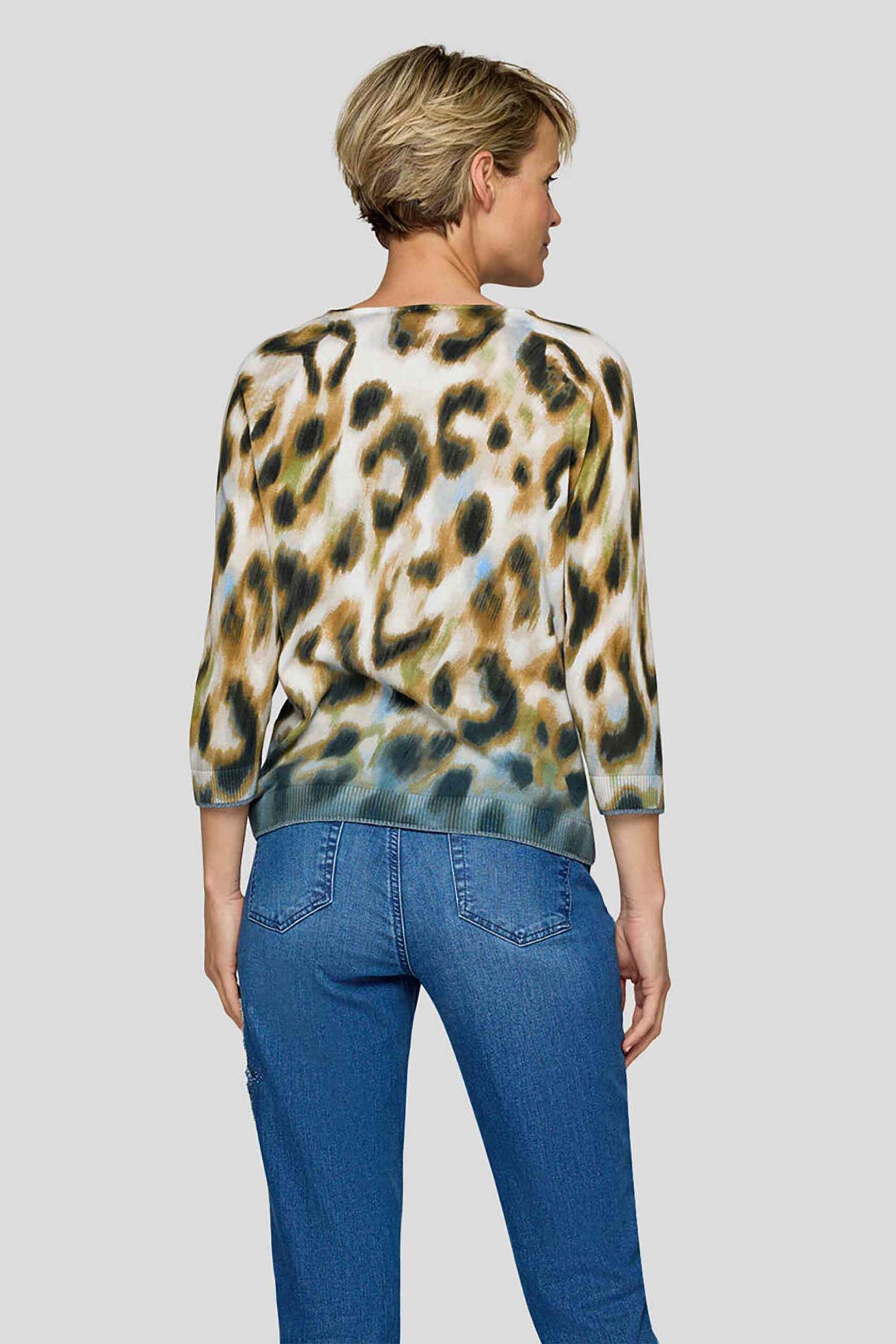 Rabe γυναικεία μπλούζα με animal print - 55-211607 Εκρού φωτογραφία