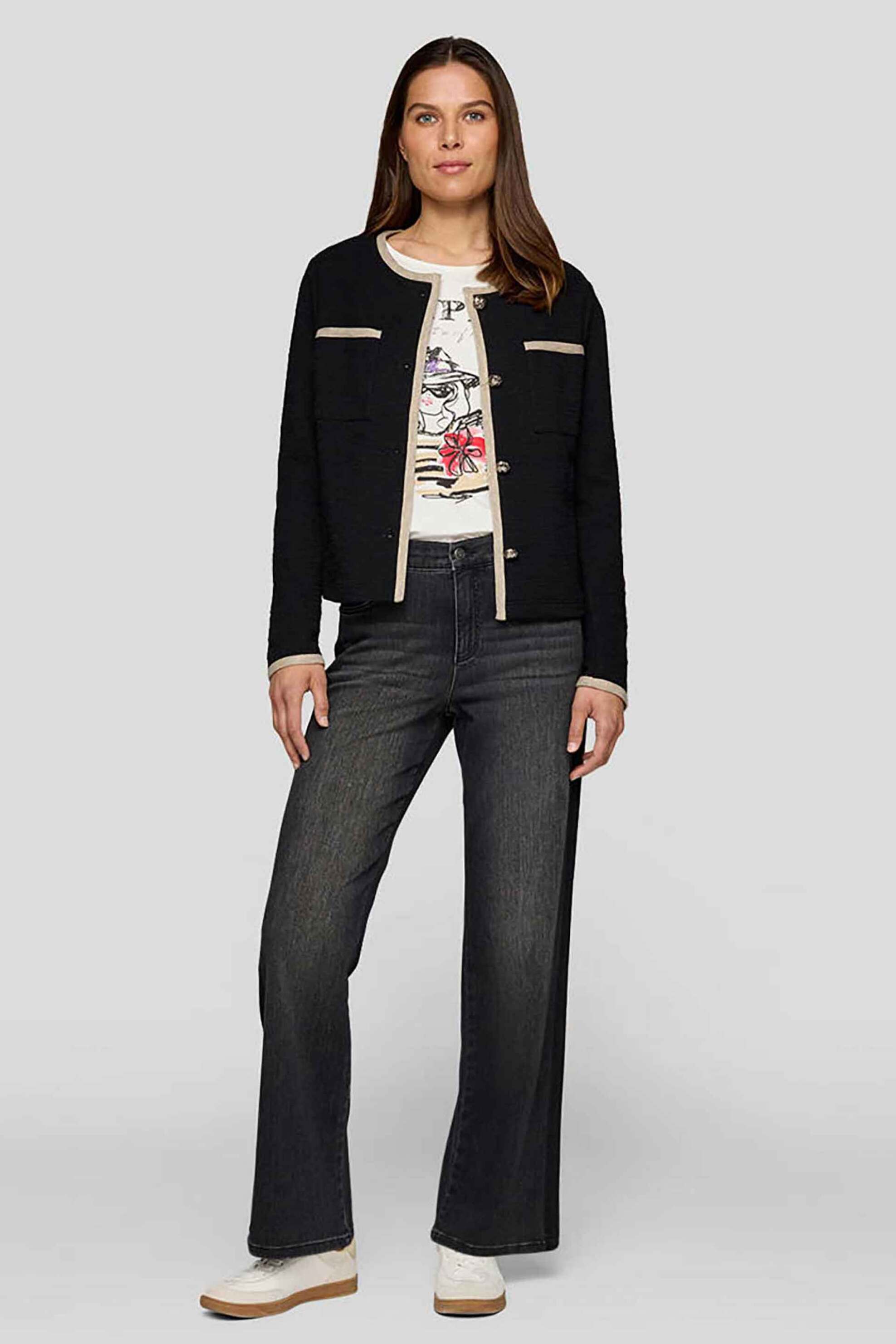 Rabe γυναικείο jacket - 55-213220 Μαύρο φωτογραφία