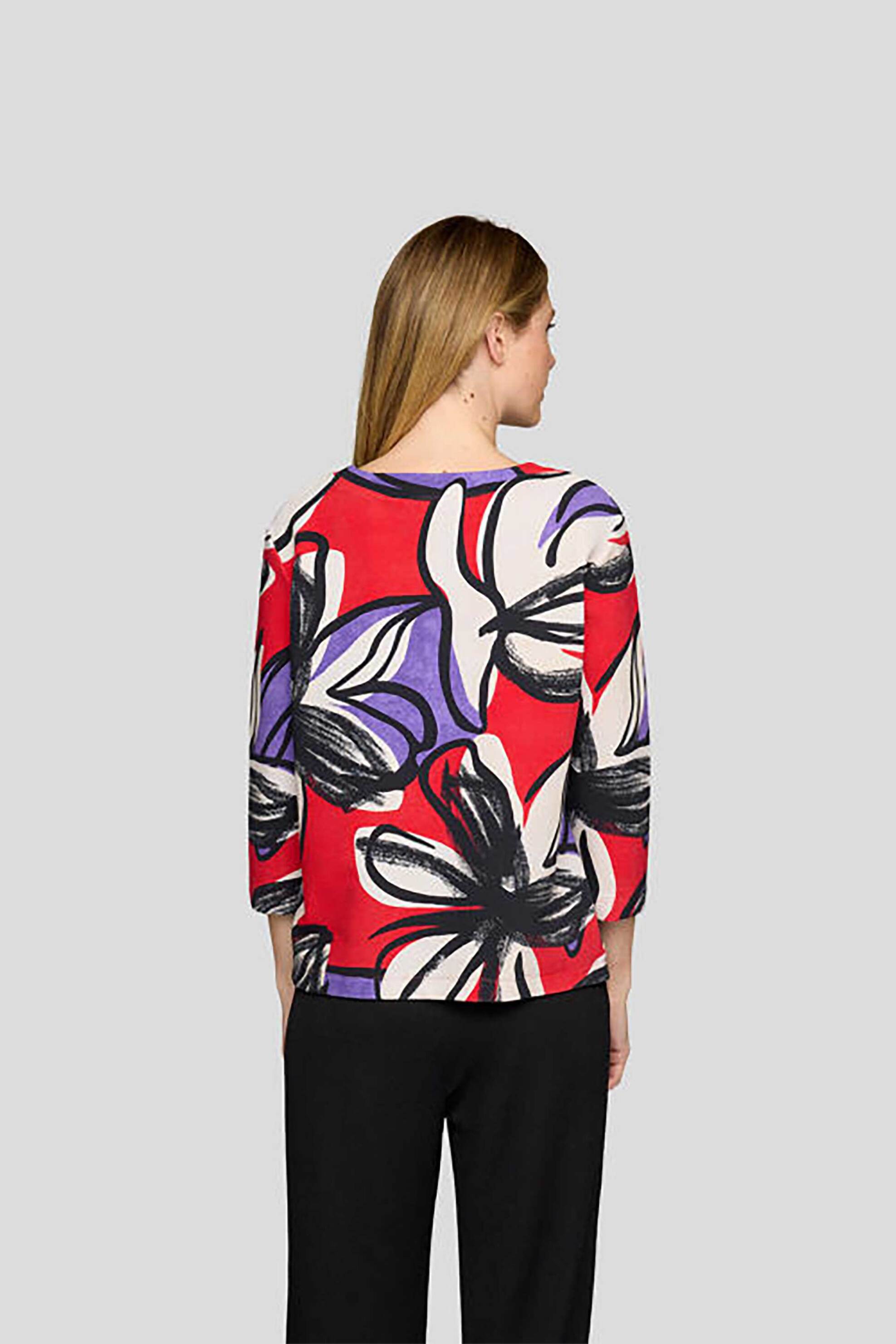 Rabe γυναικεία μπλούζα με all-over print - 55-213358 Κόκκινο φωτογραφία