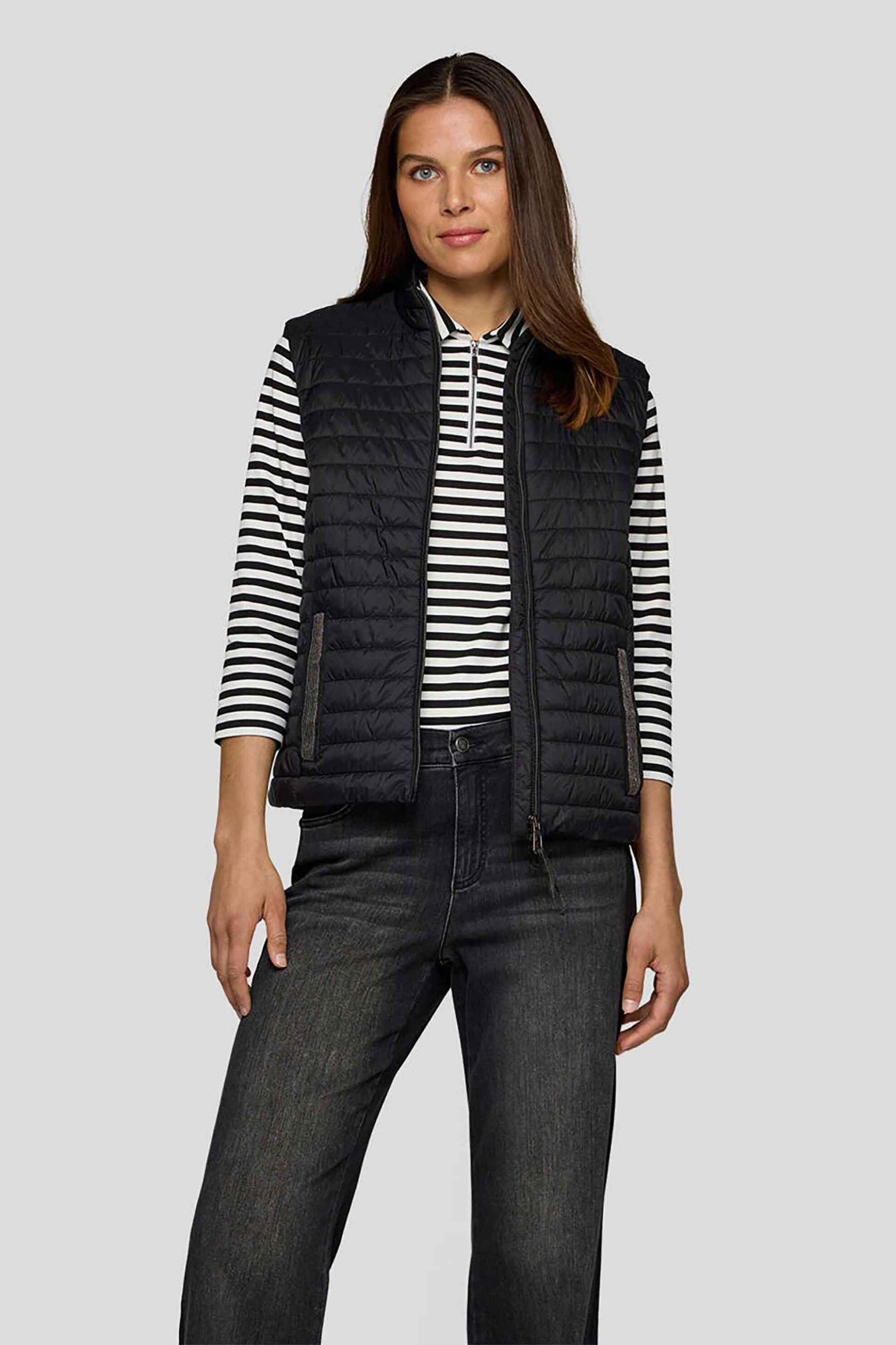 Rabe γυναικείο μπουφάν αμάνικο καπιτονέ - 55-213870 Μαύρο