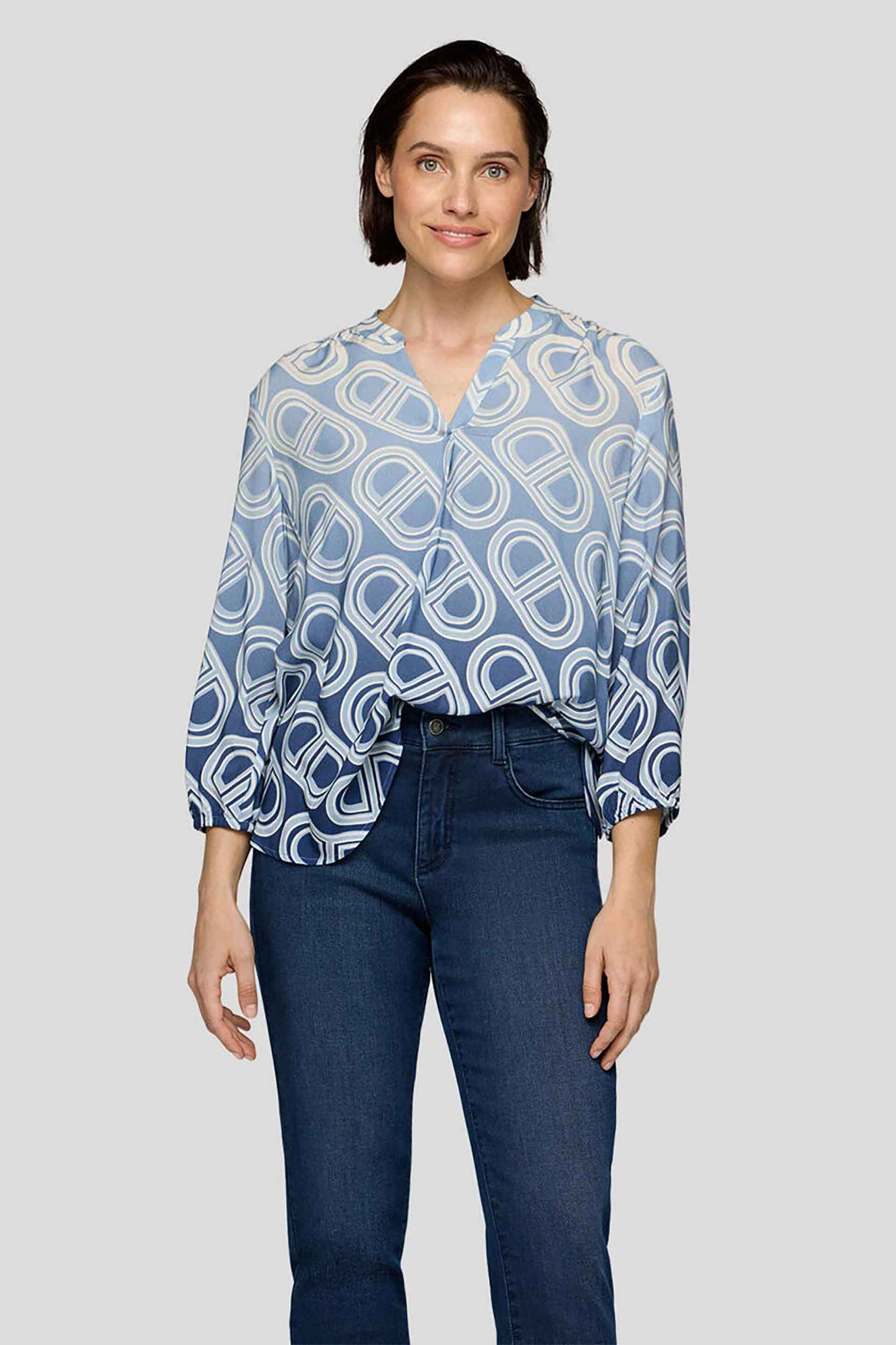 Rabe γυναικεία μπλούζα με all-over print - 55-214101 Μπλε Σκούρο