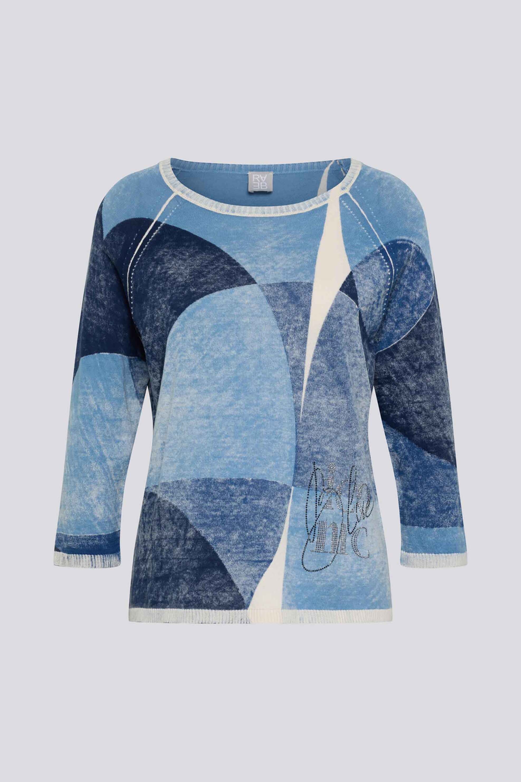 RABE Rabe γυναικείο πουλόβερ all-over print - 55-214600 Μπλε - 4
