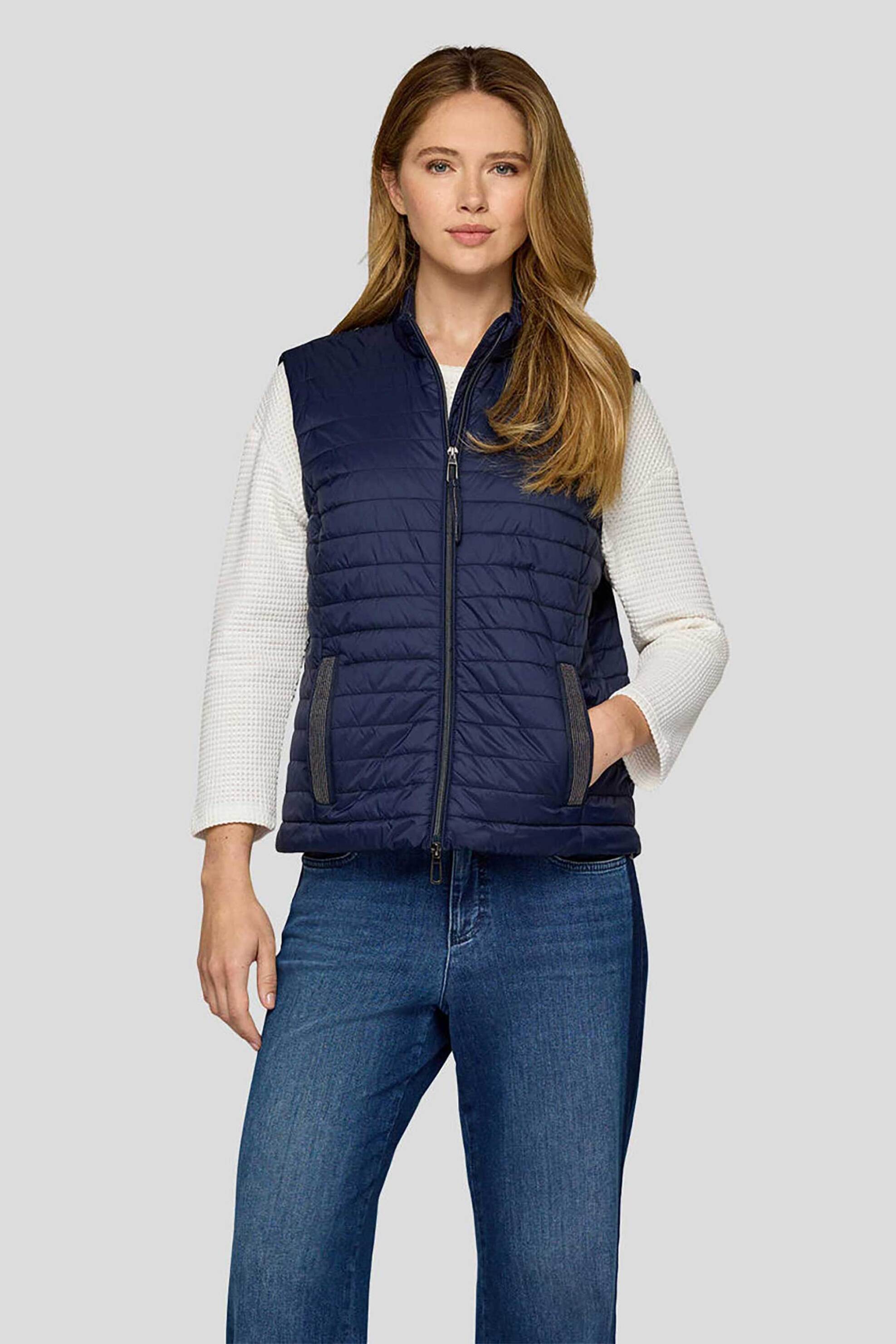 RABE Rabe γυναικείο μπουφάν αμάνικο καπιτονέ - 55-214870 Μπλε Σκούρο