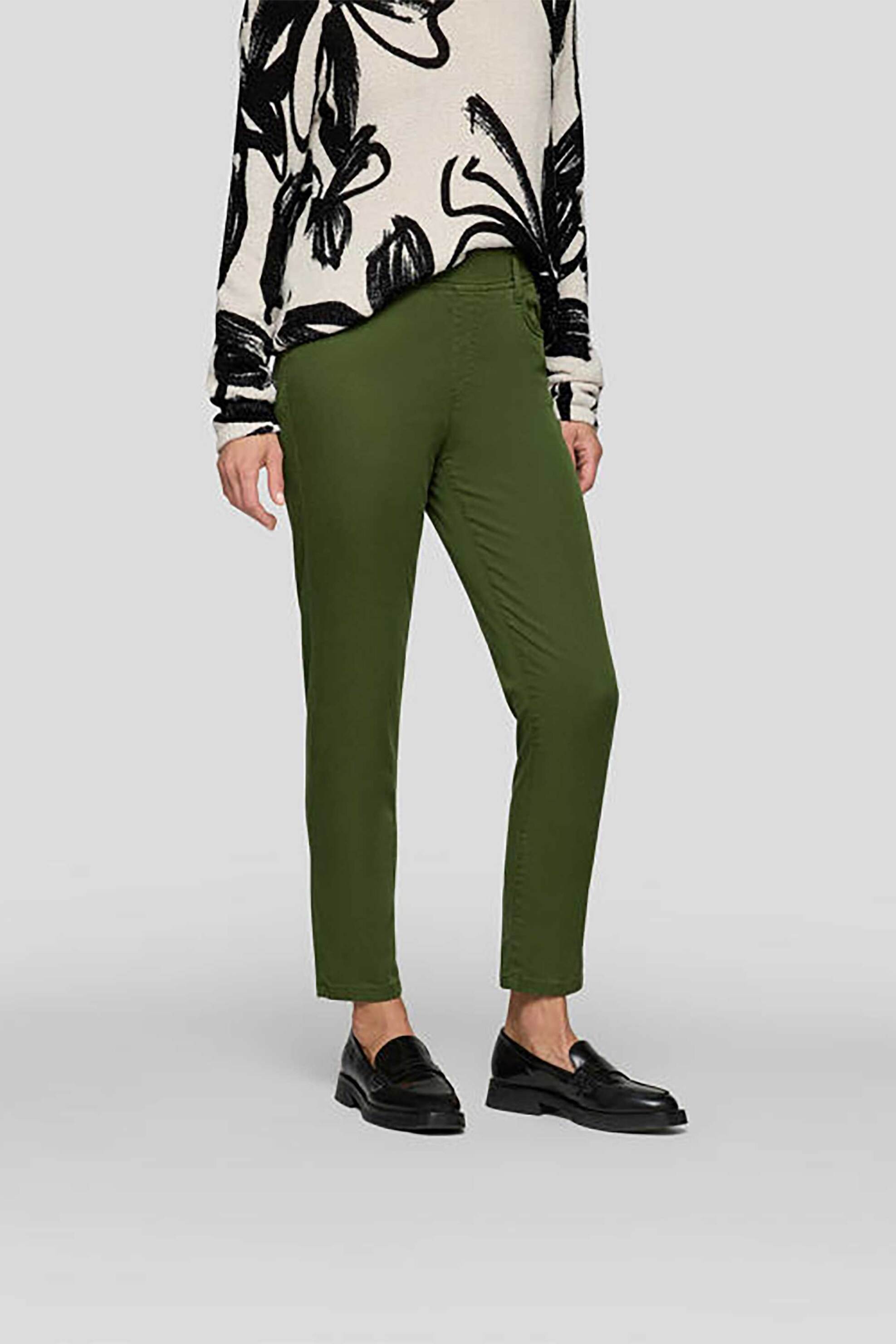 Rabe γυναικείο τζιν παντελόνι πεντάτσεπο με ελαστική μέση - 55-300157 Πράσινο Σκούρο φωτογραφία