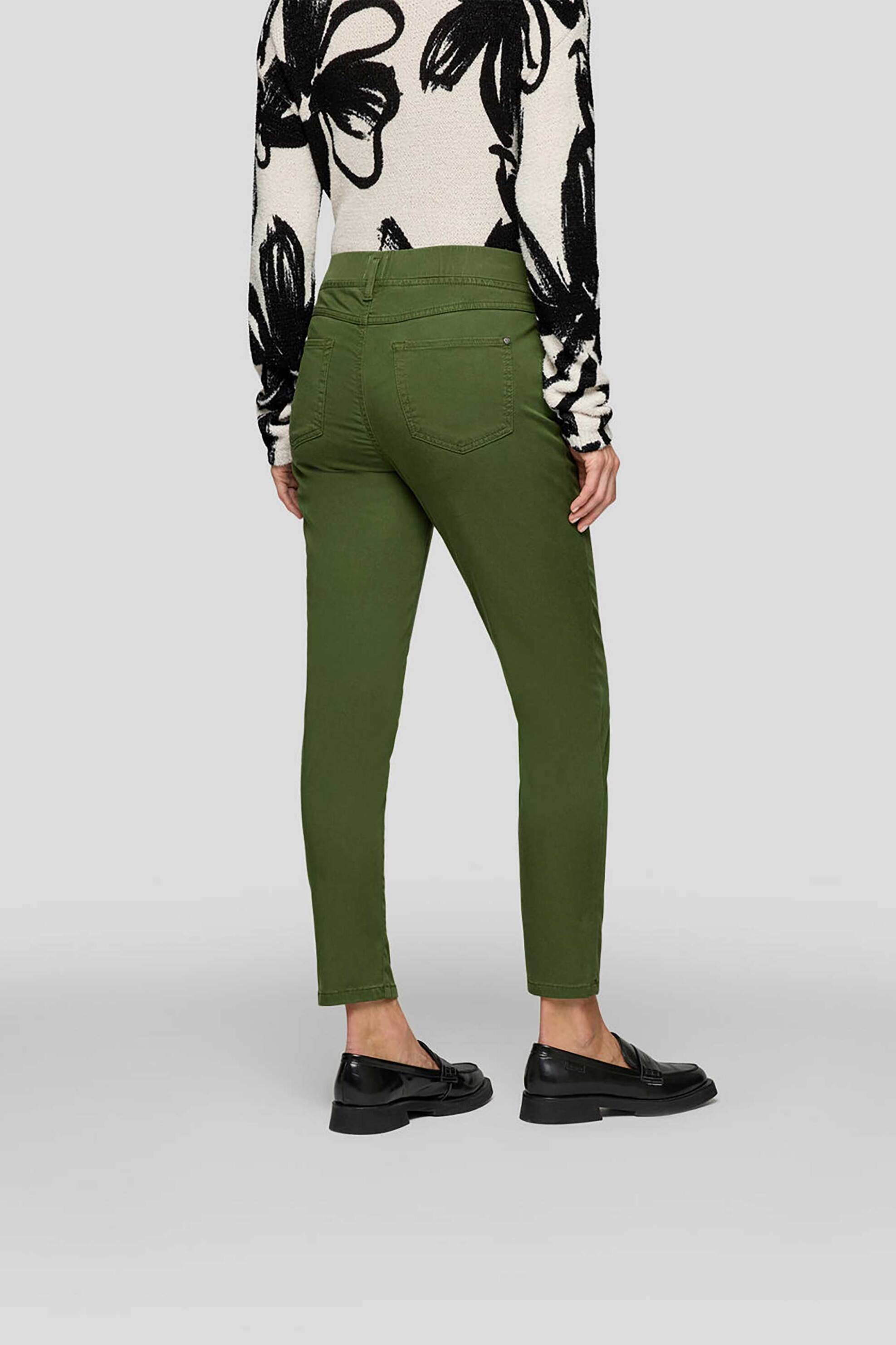 Rabe γυναικείο τζιν παντελόνι πεντάτσεπο με ελαστική μέση - 55-300157 Πράσινο Σκούρο φωτογραφία