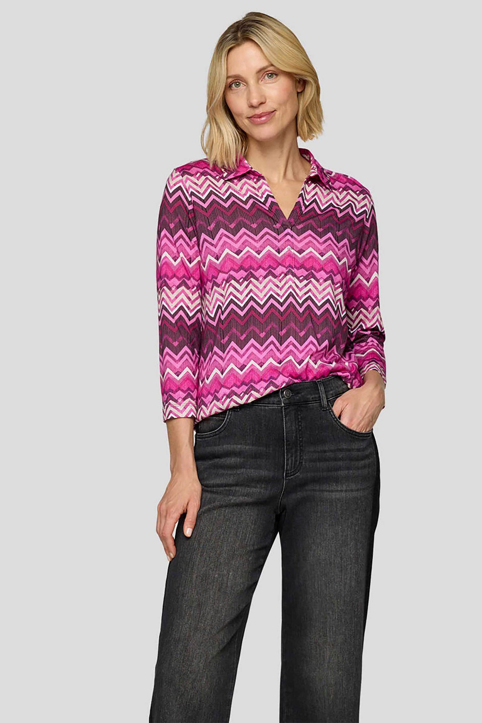 Rabe γυναικεία μπλούζα με all-over print - 55-122362 Μοβ