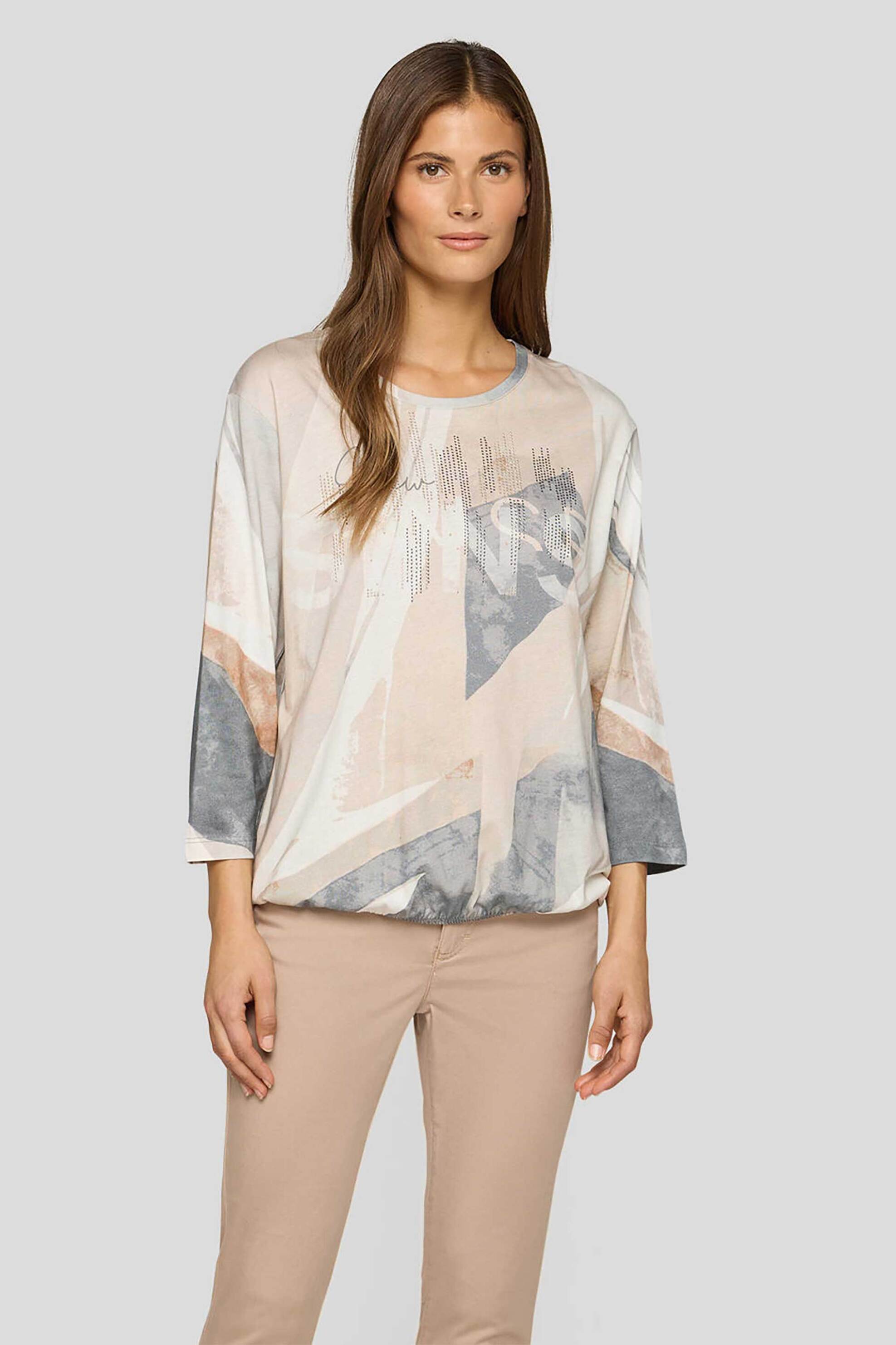 Rabe γυναικεία μπλούζα με all-over print - 55-221352 Εκρού