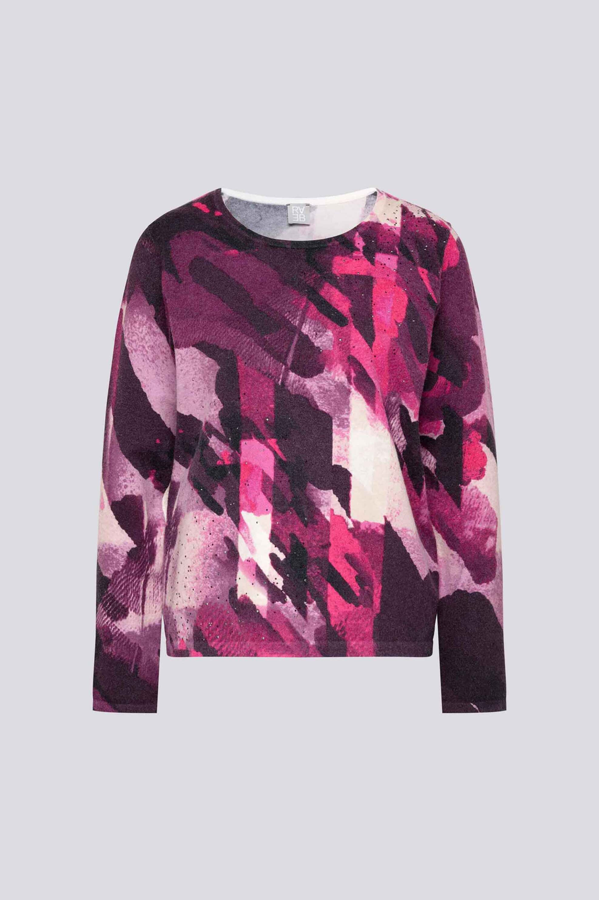 RABE Rabe γυναικείο πουλόβερ με all-over print - 55-222612 Μοβ - 4