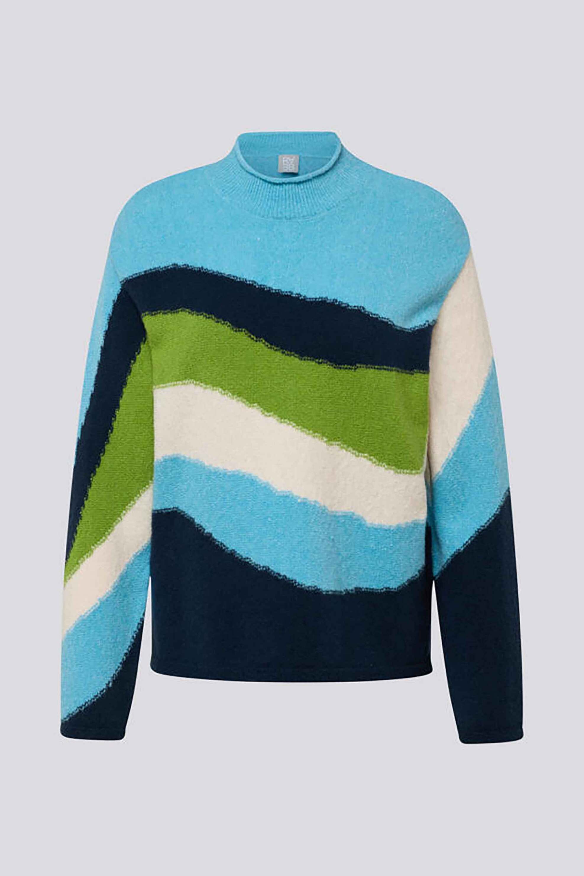 Rabe γυναικείο πουλόβερ με all-over print - 55-223609 Πράσινο φωτογραφία