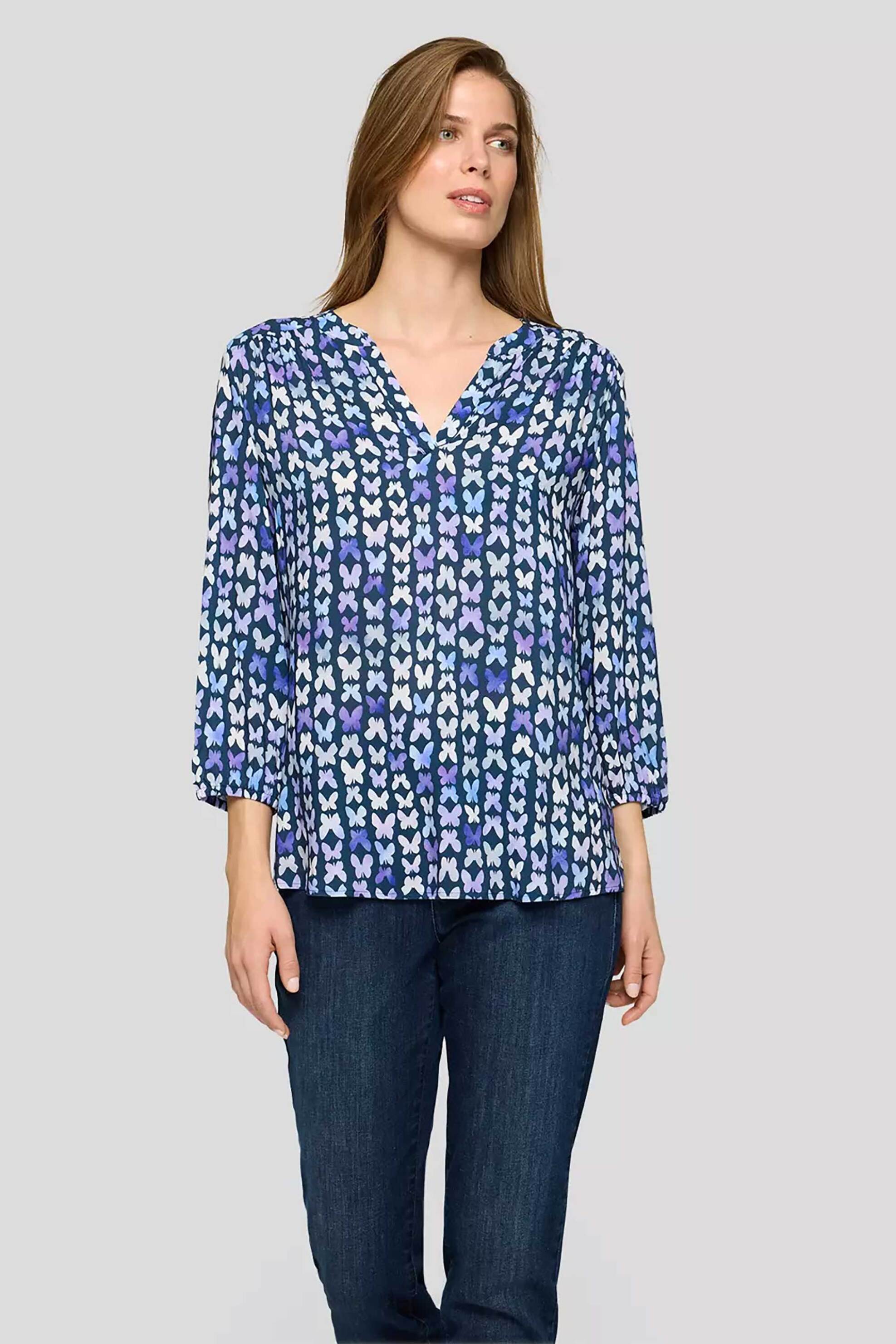 Rabe γυναικεία μπλούζα με all-over print - 56-114102 Μπλε