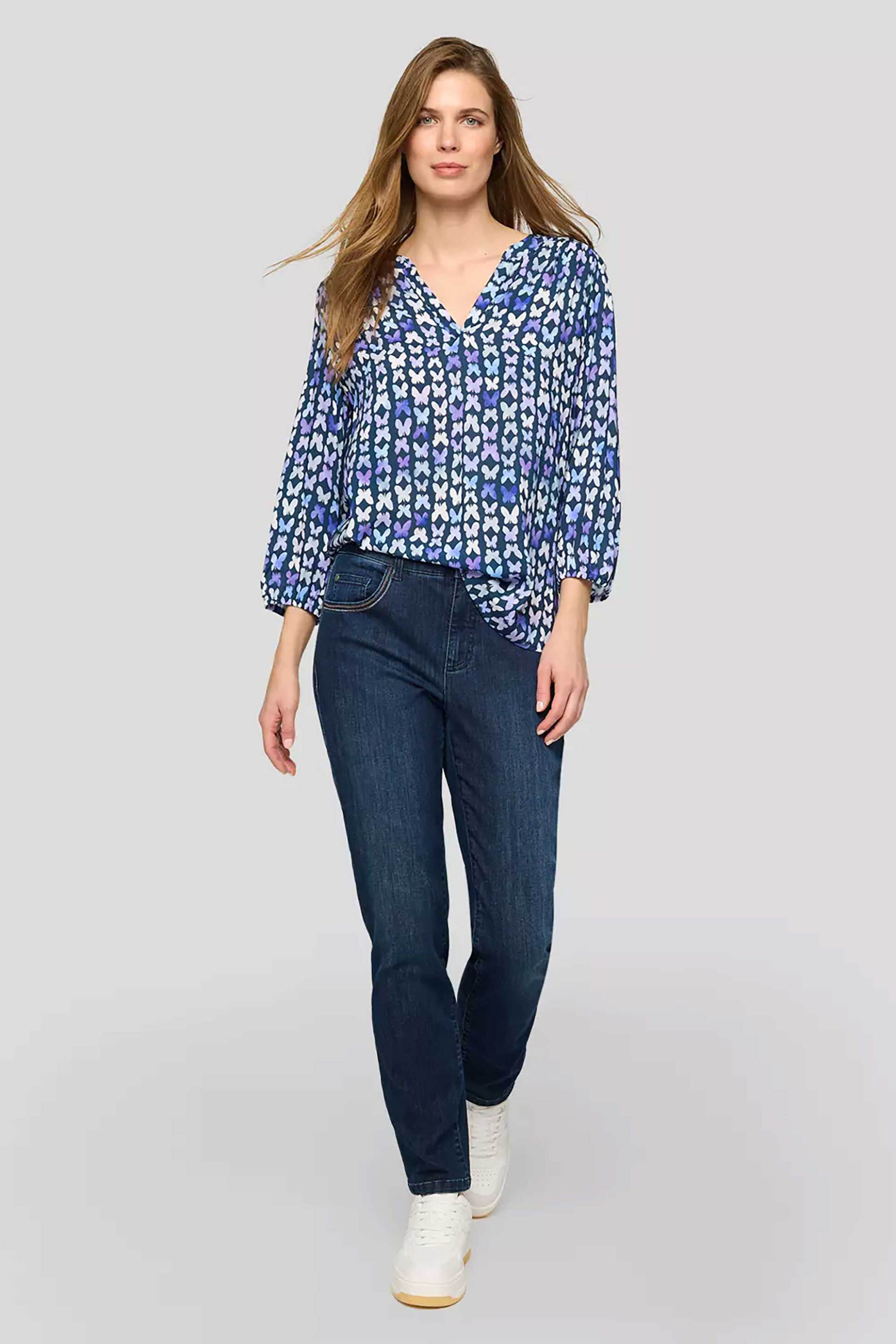 Rabe γυναικεία μπλούζα με all-over print - 56-114102 Μπλε