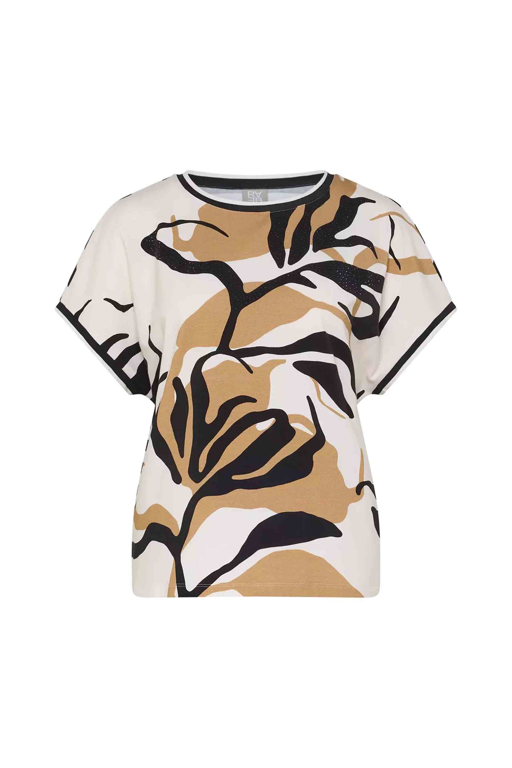 RABE Rabe γυναικεία μπλούζα με all-over print - 56-115352 Μπεζ - 4