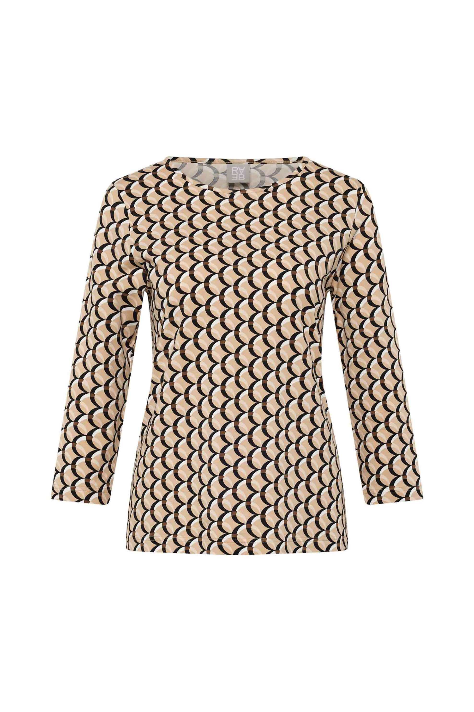 Rabe γυναικεία μπλούζα με all-over print - 56-115359 Καφέ Latte