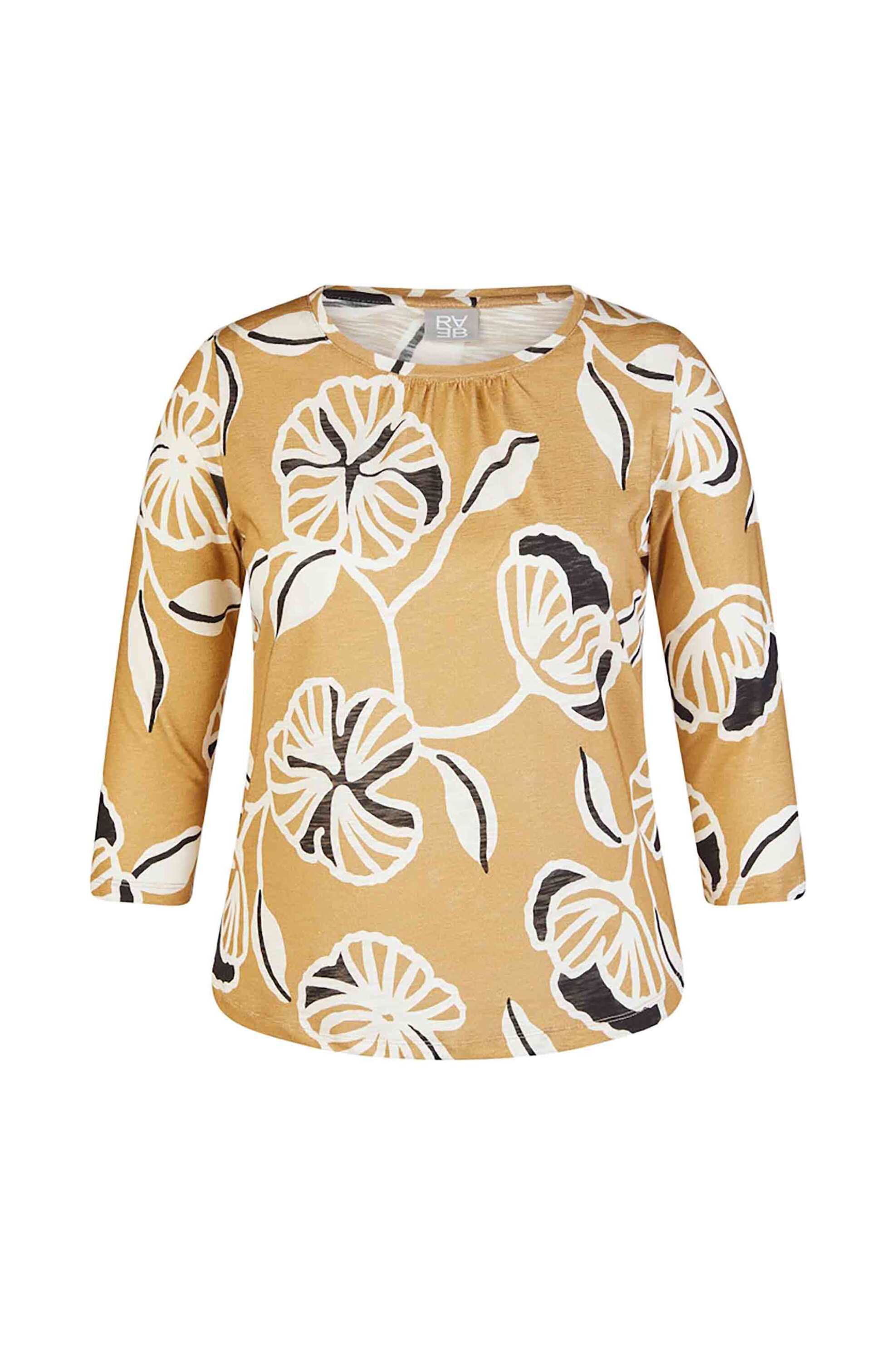 Rabe γυναικεία μπλούζα με all-over print - 56-115362 Καφέ Latte