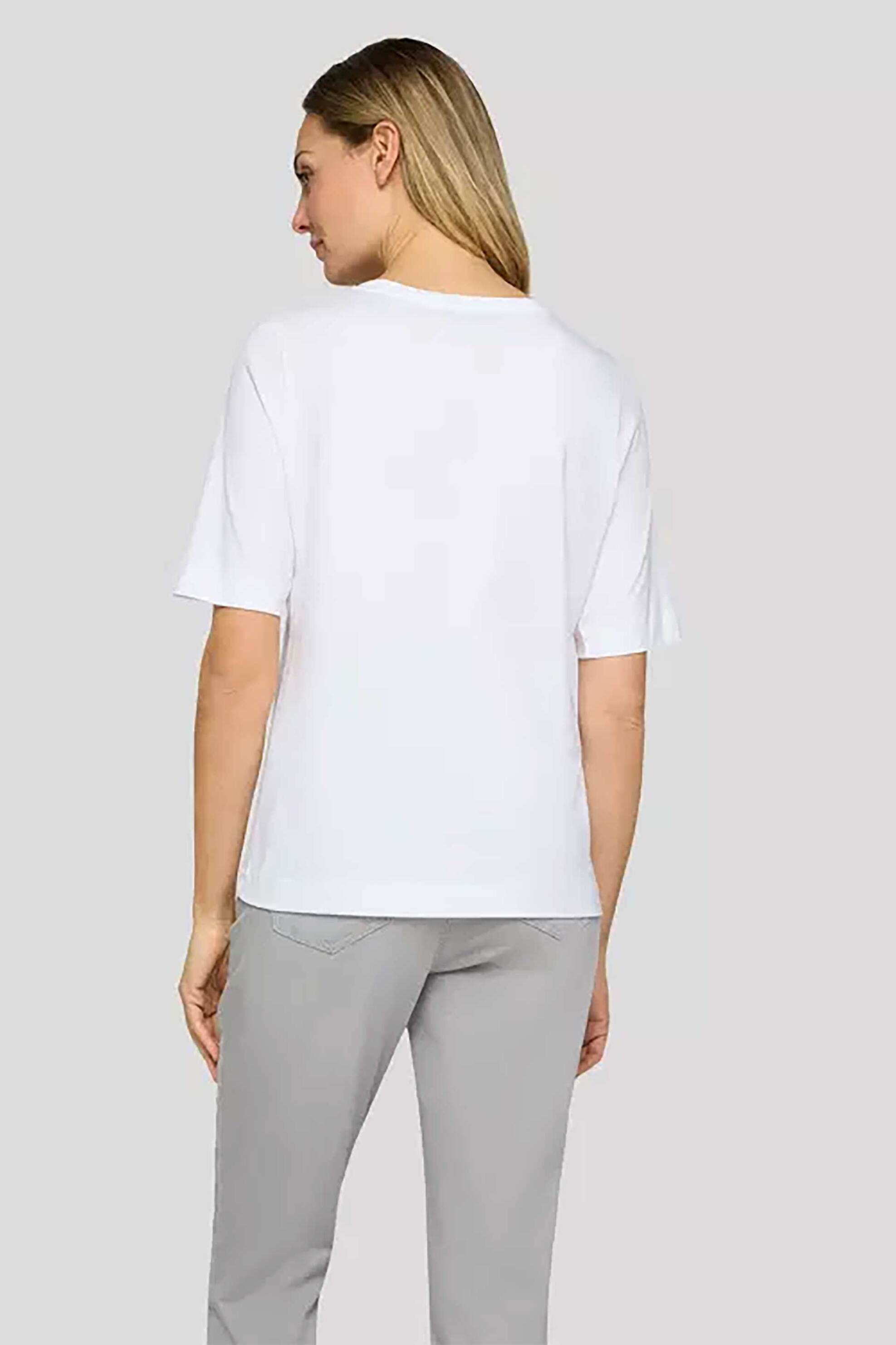 RABE Rabe γυναικείο T-shirt με στρας - 56-117311 Λευκό - 3