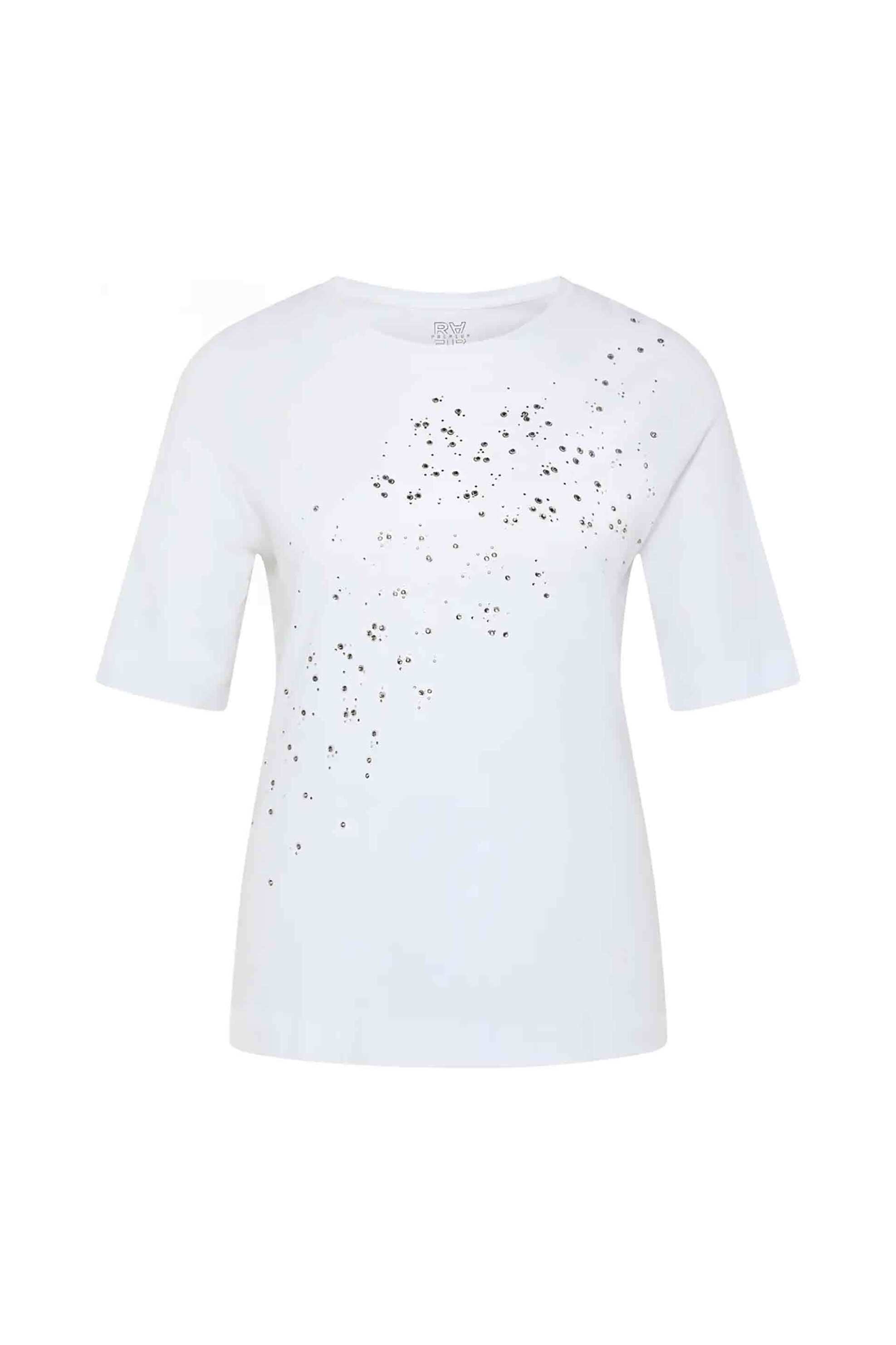 RABE Rabe γυναικείο T-shirt με στρας - 56-117311 Λευκό - 4
