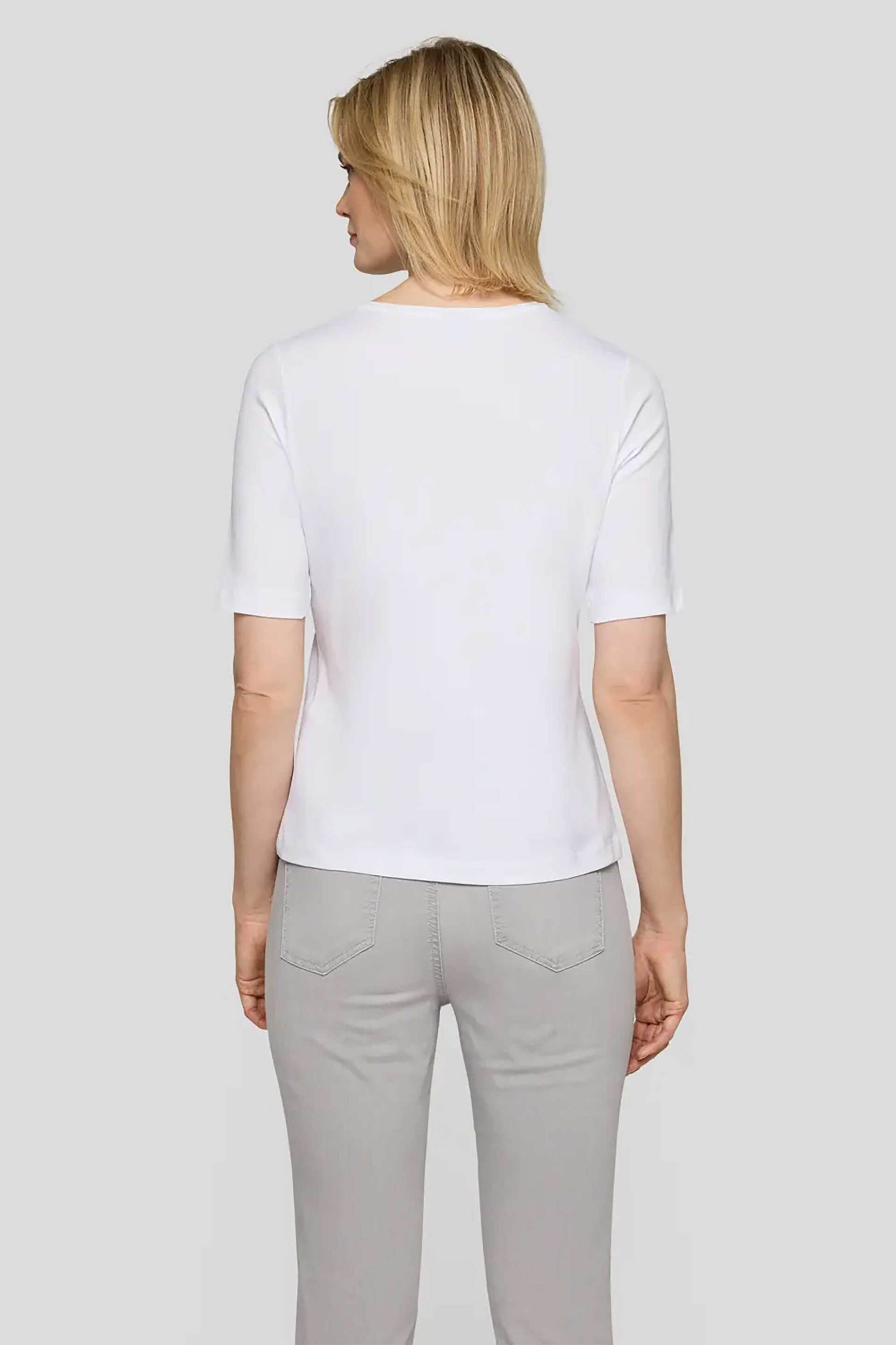 RABE Rabe γυναικείο T-shirt με lettering - 56-117359 Λευκό - 3