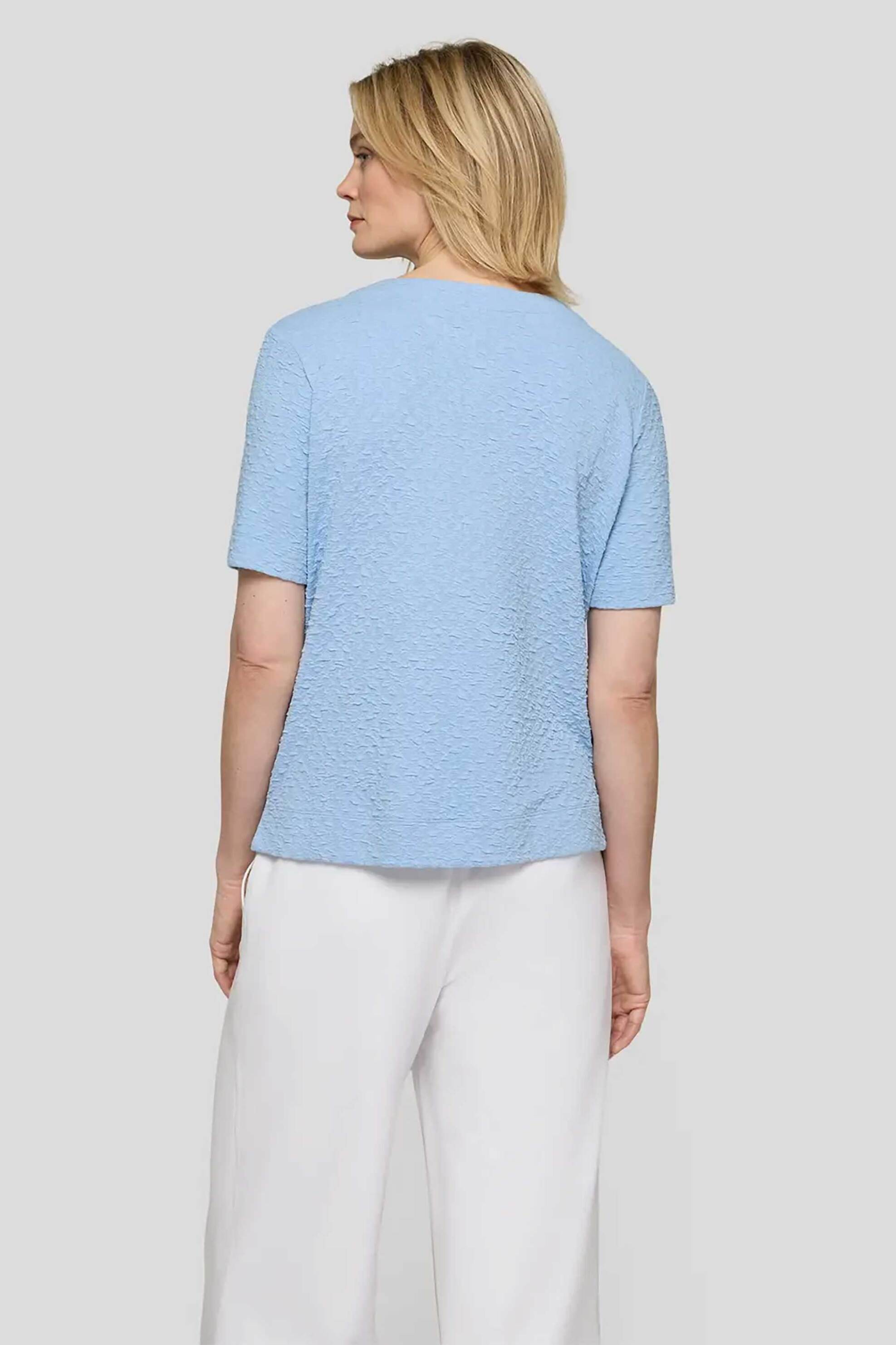 RABE Rabe γυναικεία μπλούζα με waffle pattern - 56-118308 Μπλε - 3