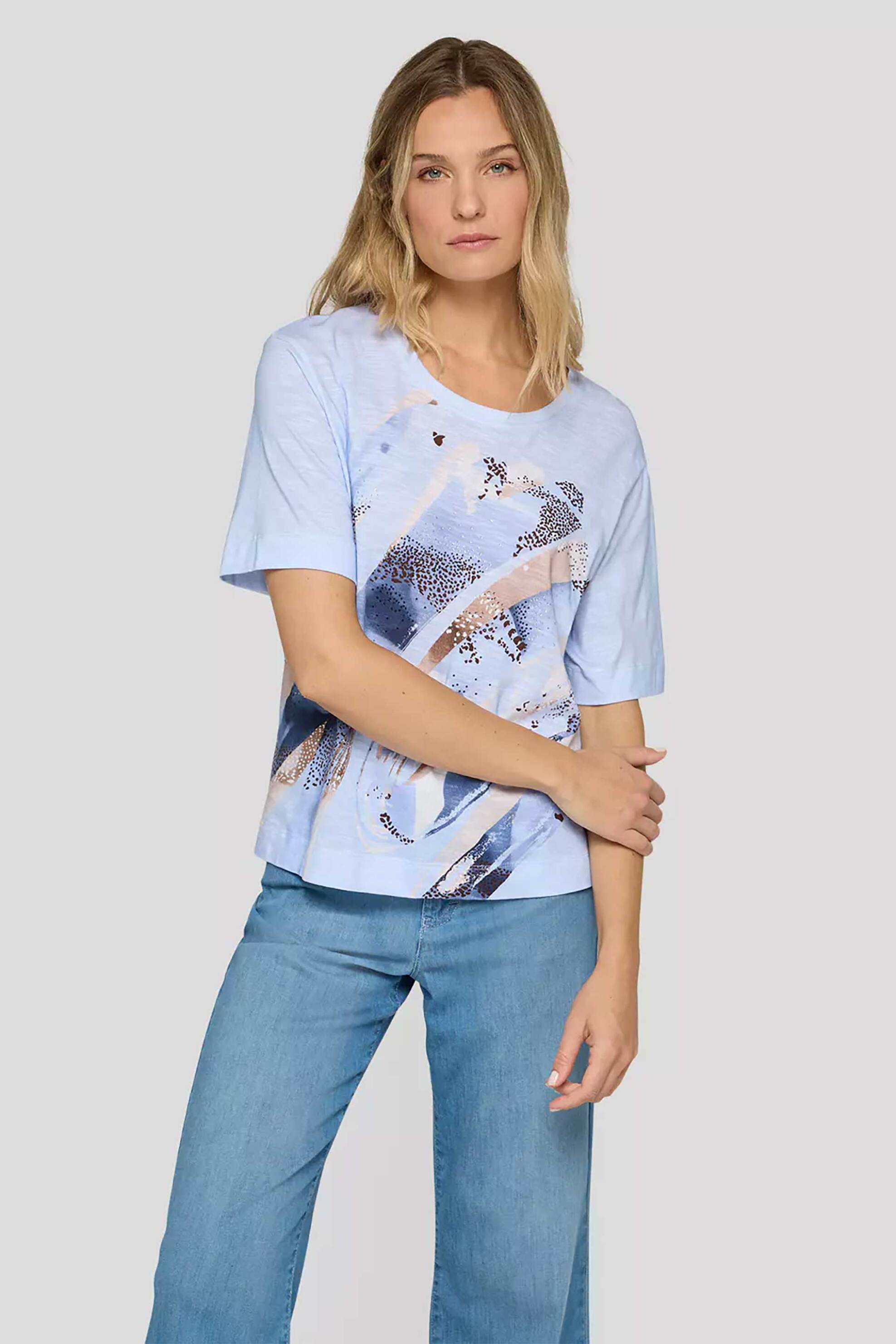 Rabe γυναικεία μπλούζα με all-over print - 56-118381 Μπλε