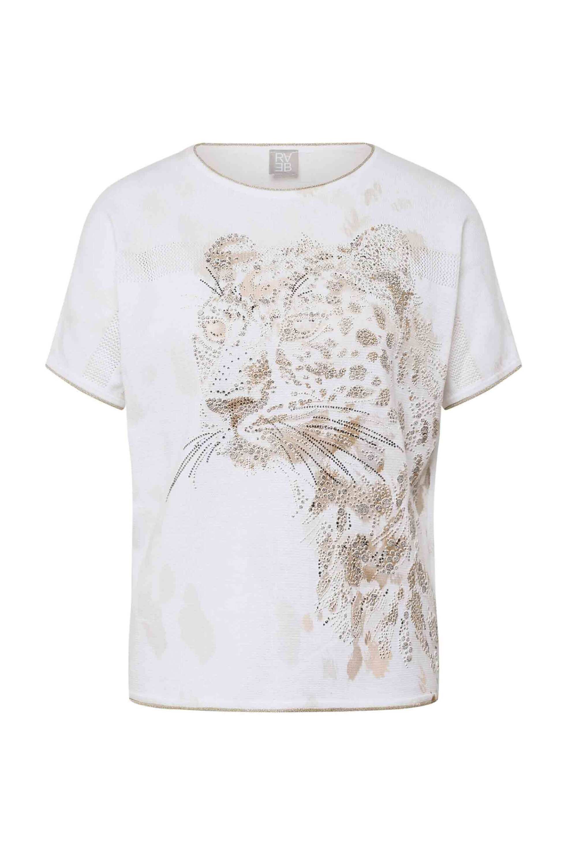 Rabe γυναικείο T-shirt με print – 56-118604 Μπεζ