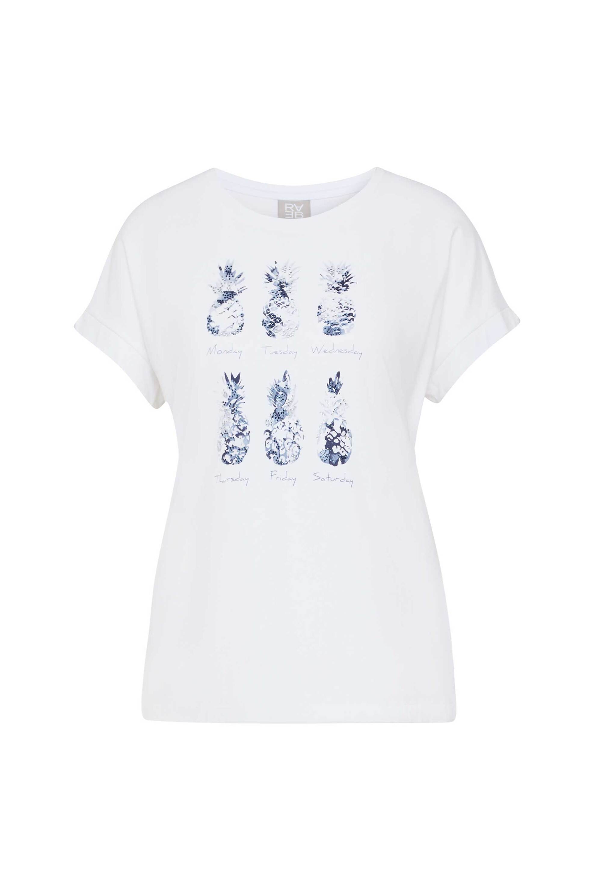 Rabe γυναικείο T-shirt με print – 56-121320 Λευκό