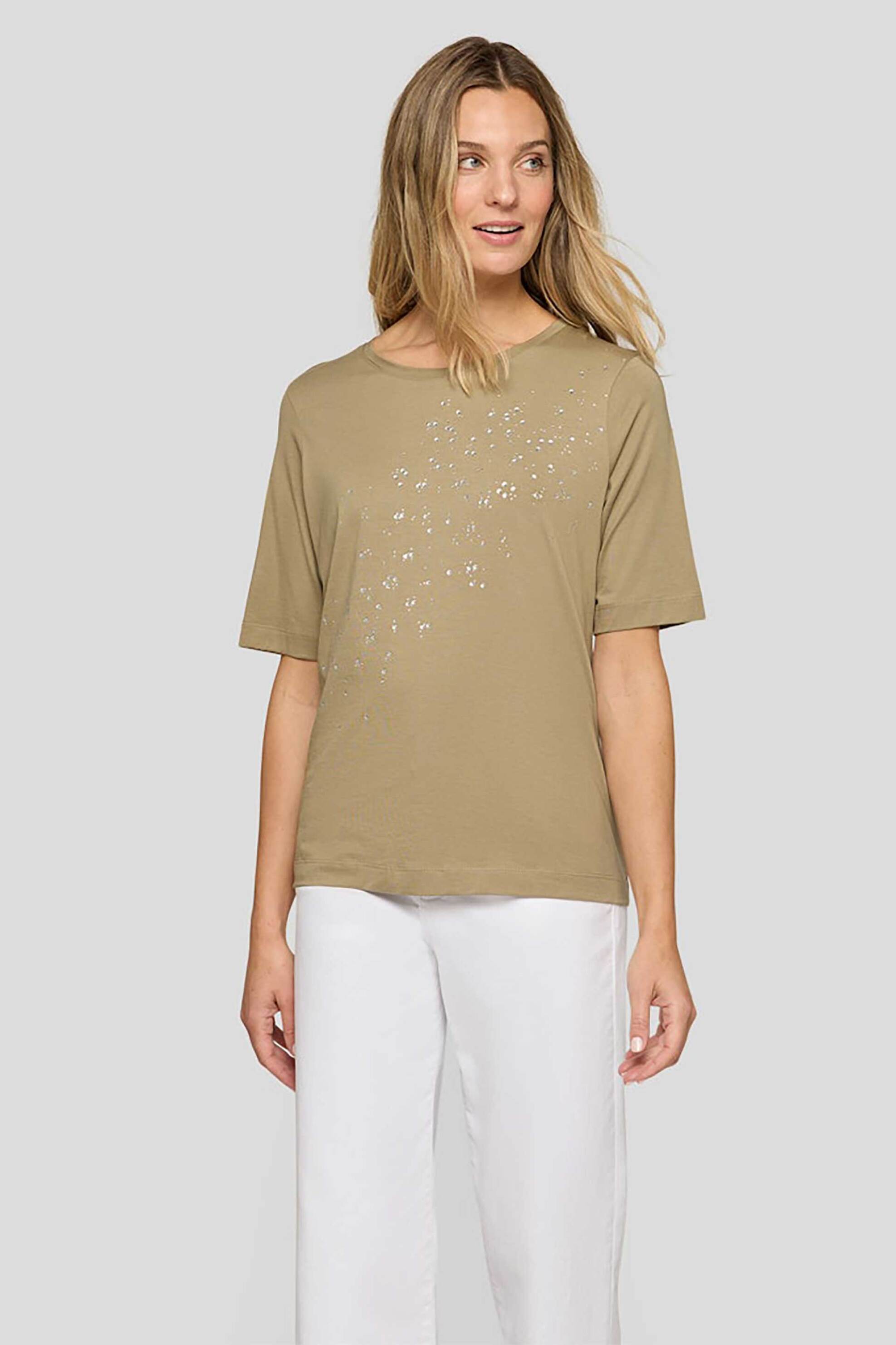 Rabe γυναικείο T-shirt με στρας – 56-122312 Μπεζ