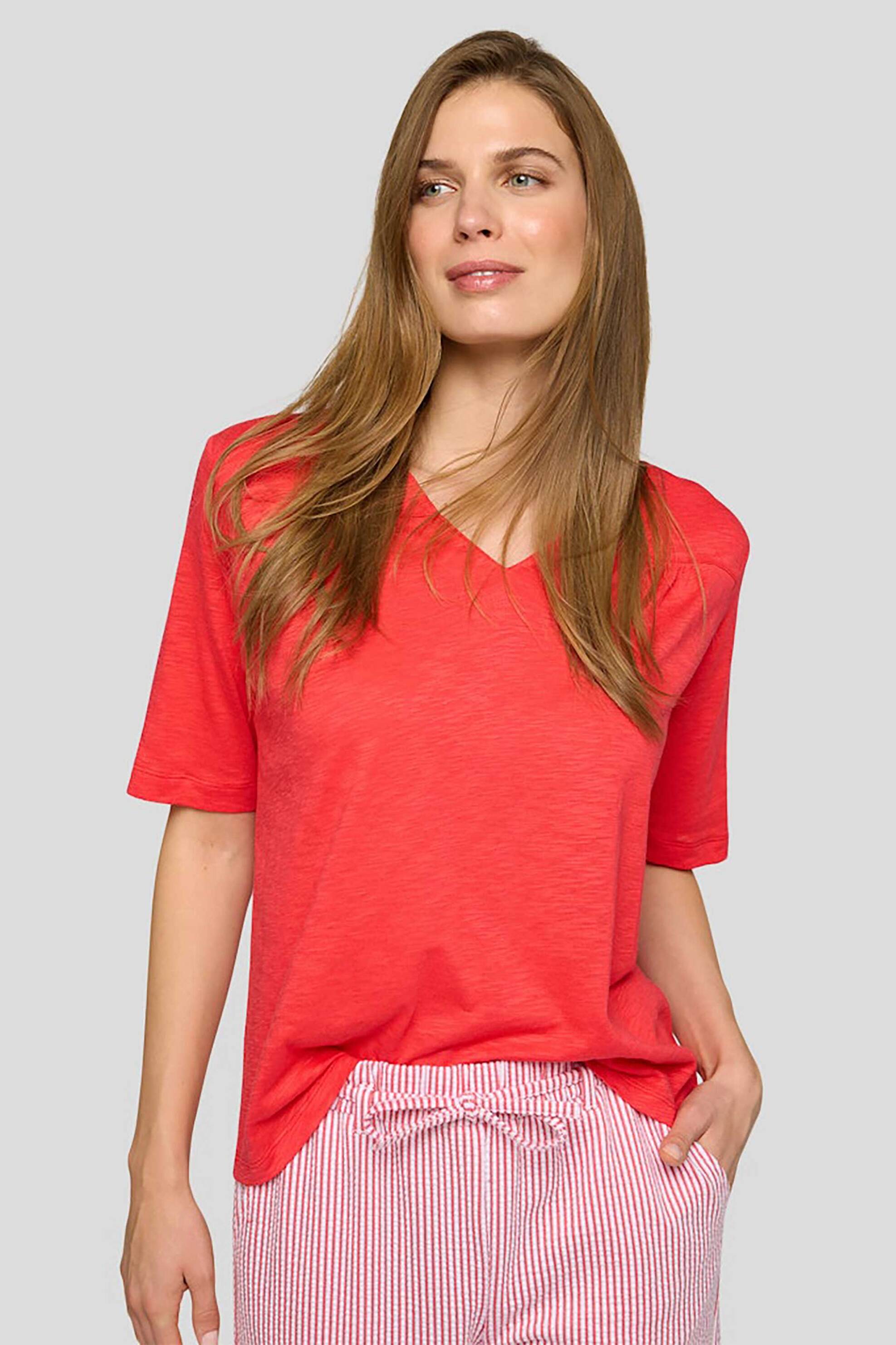 Rabe γυναικείο T-shirt μονόχρωμο – 56-124322 Κοραλί