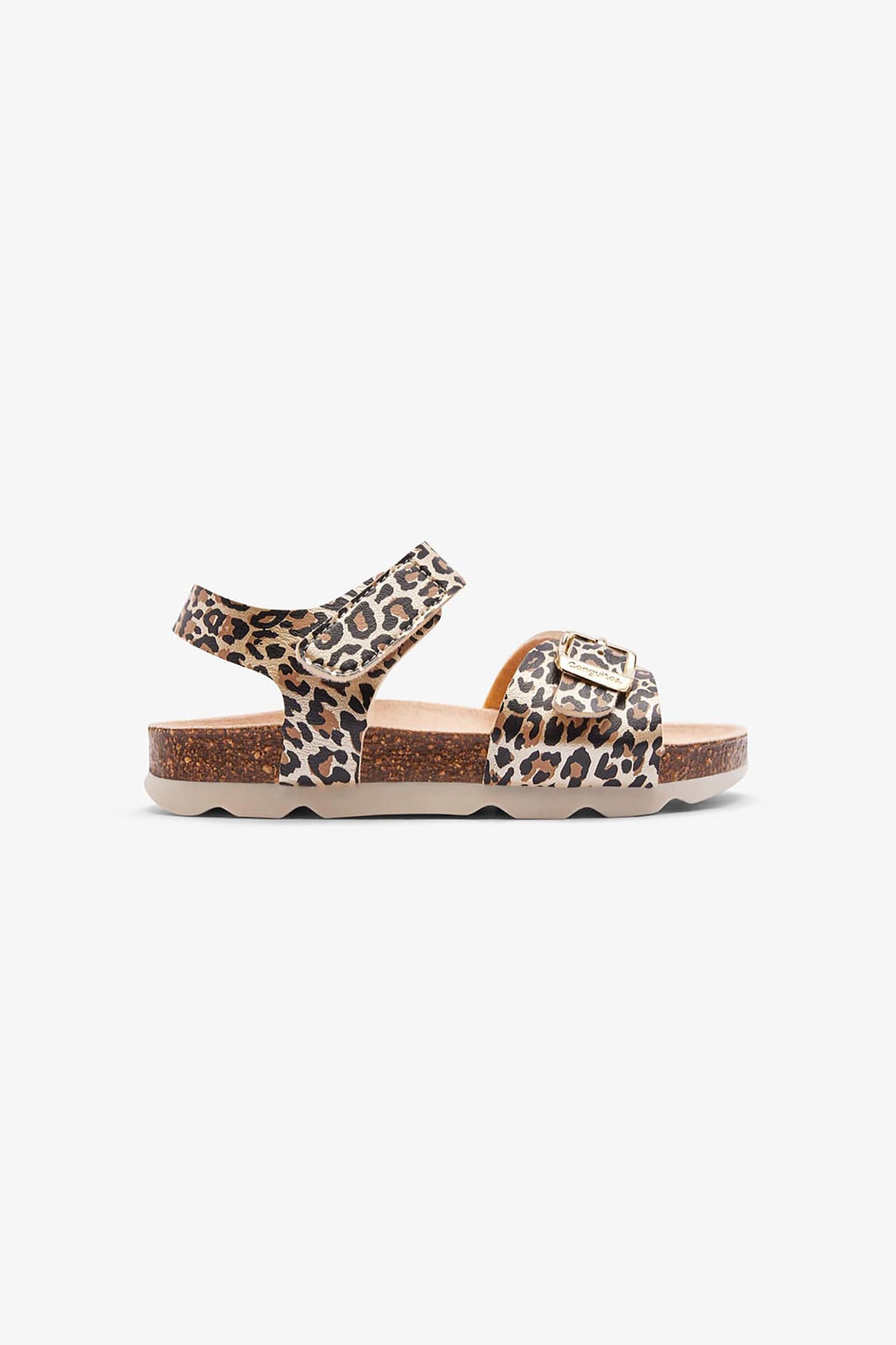 CONGUITOS Conguitos παιδικά πέδιλα με animal print - COSH285069 Μπεζ
