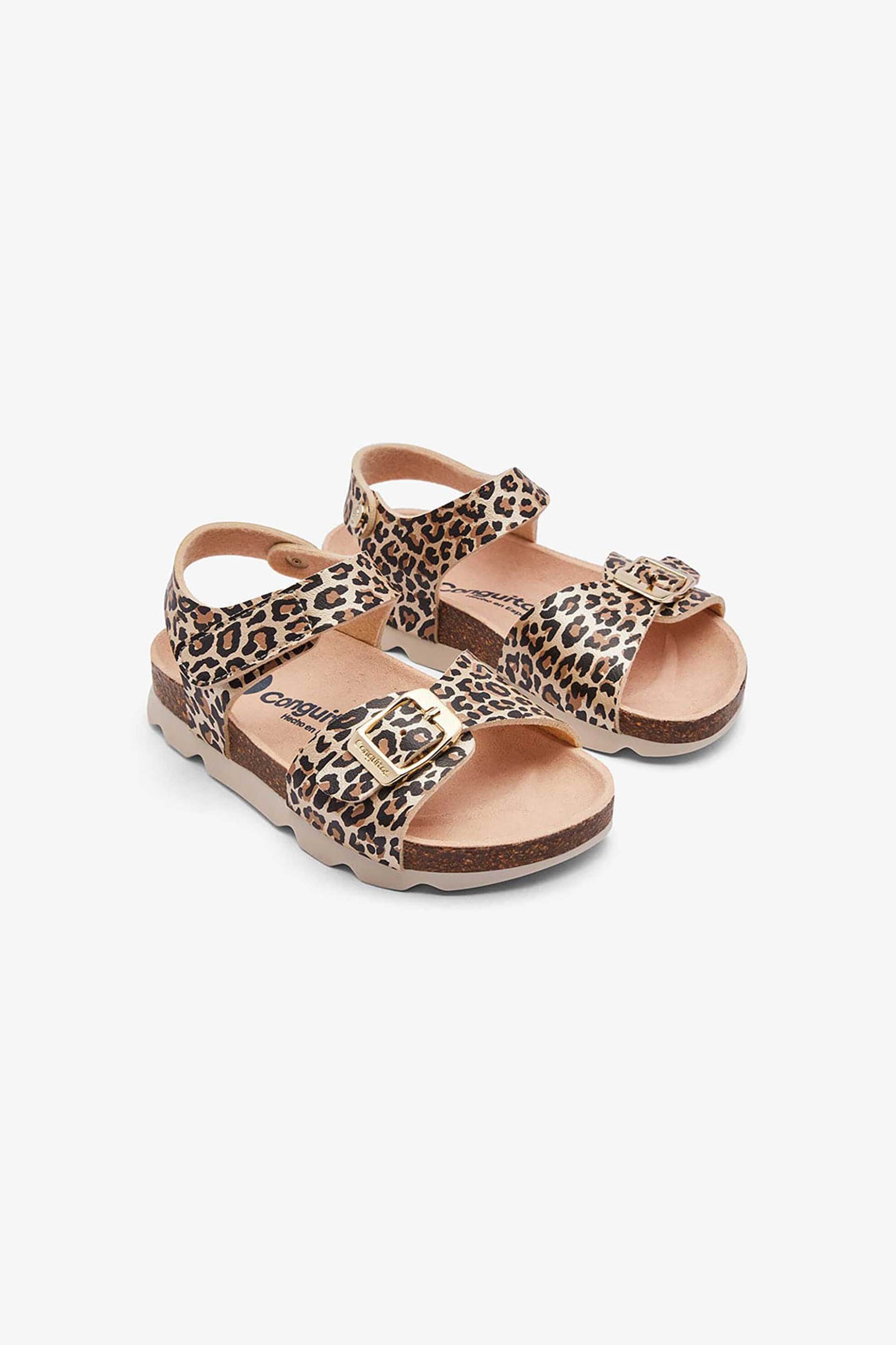 Conguitos παιδικά πέδιλα με animal print - COSH285069 Μπεζ φωτογραφία