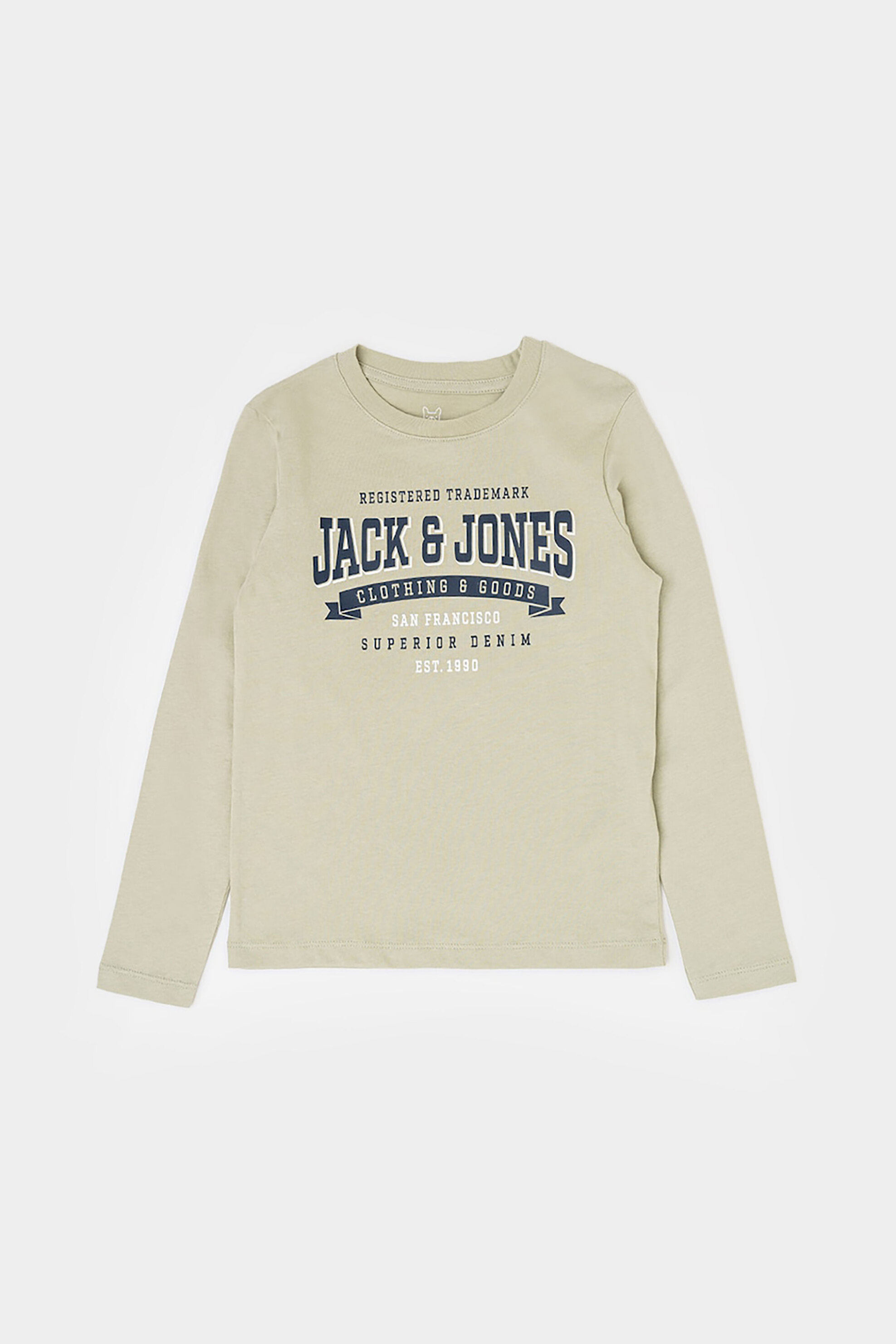 JACK & JONES παιδική μακρυμάνικη μπλούζα με lettering - 12237371 Πράσινο Ανοιχτό