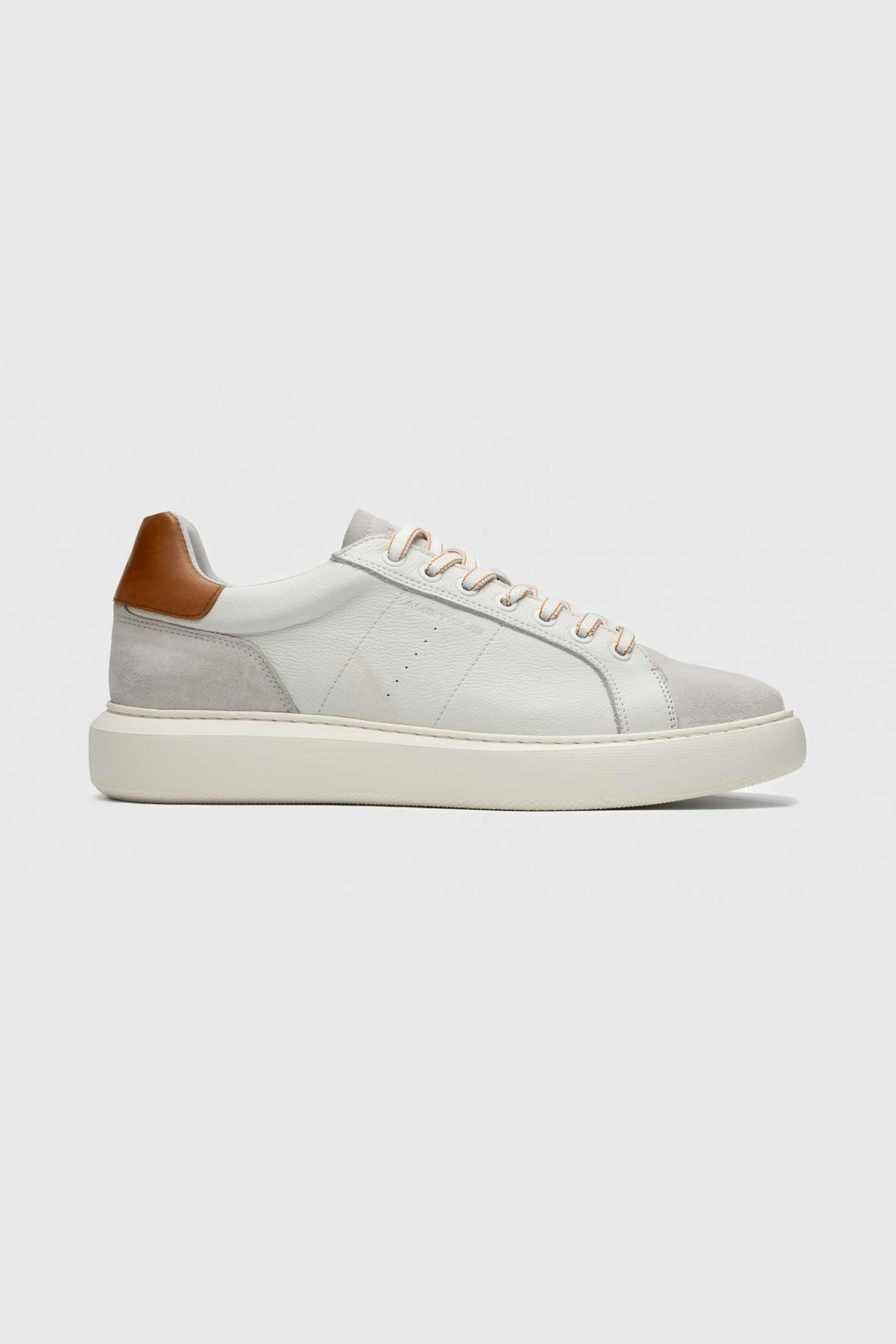 AMBITIOUS Ambitious ανδρικά δερμάτινα sneakers "Eclipse" - E63489 Λευκό
