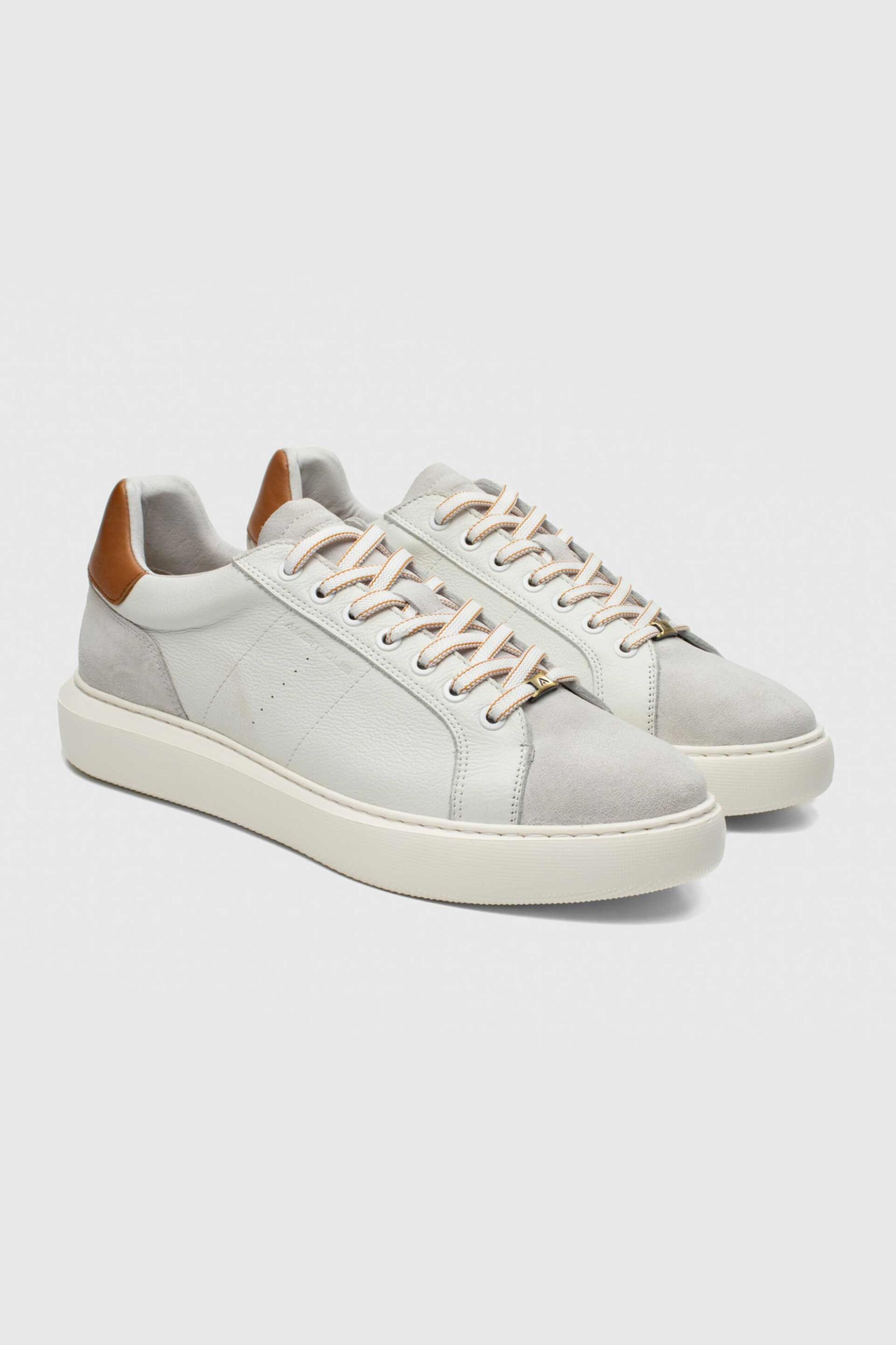 Ambitious ανδρικά δερμάτινα sneakers "Eclipse" - E63489 Λευκό φωτογραφία