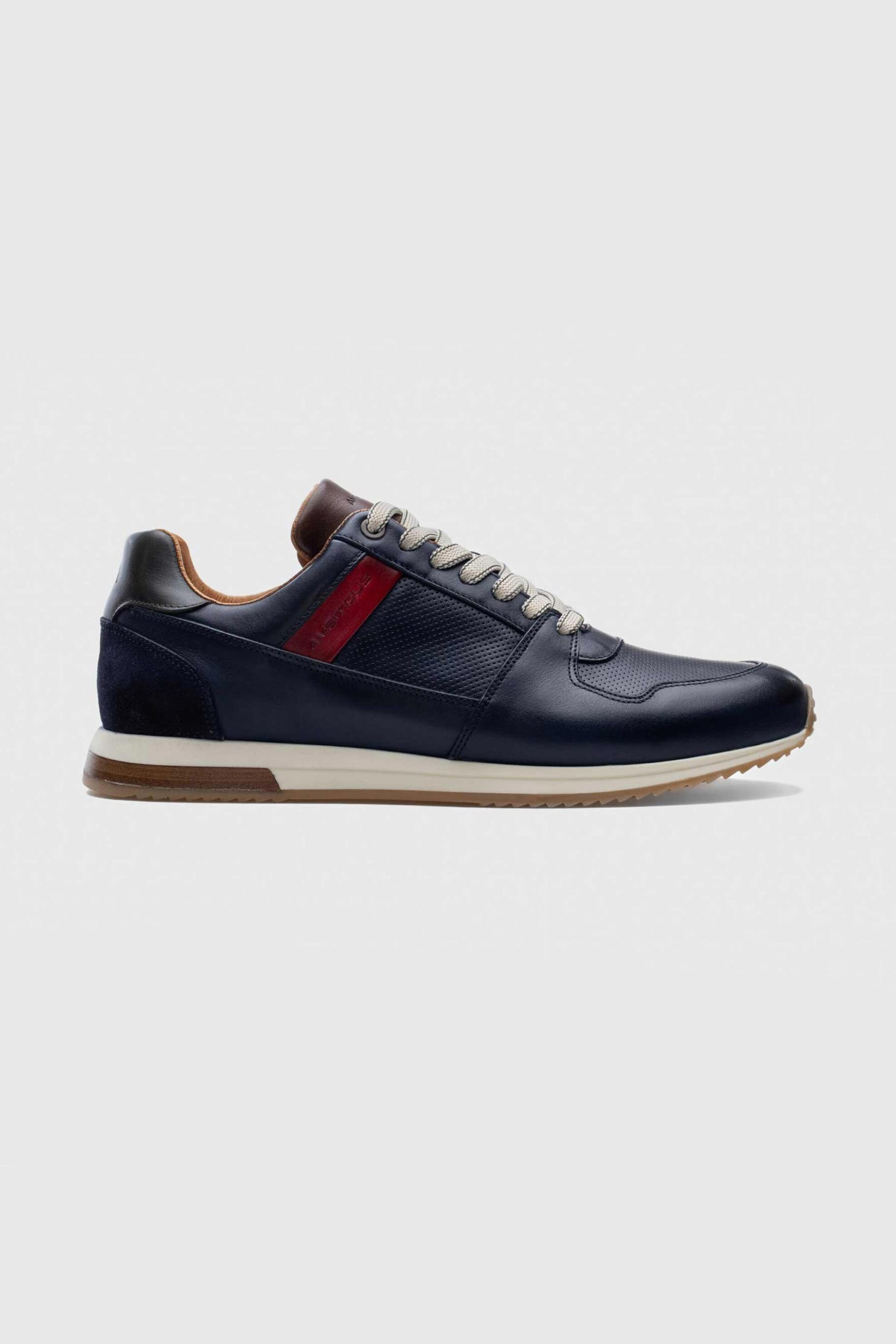 Ανδρική Μόδα > Ανδρικά Παπούτσια > Ανδρικά Sneakers Ambitious ανδρικά δερμάτινα sneakers "Slow" - E63584 Μπλε Σκούρο