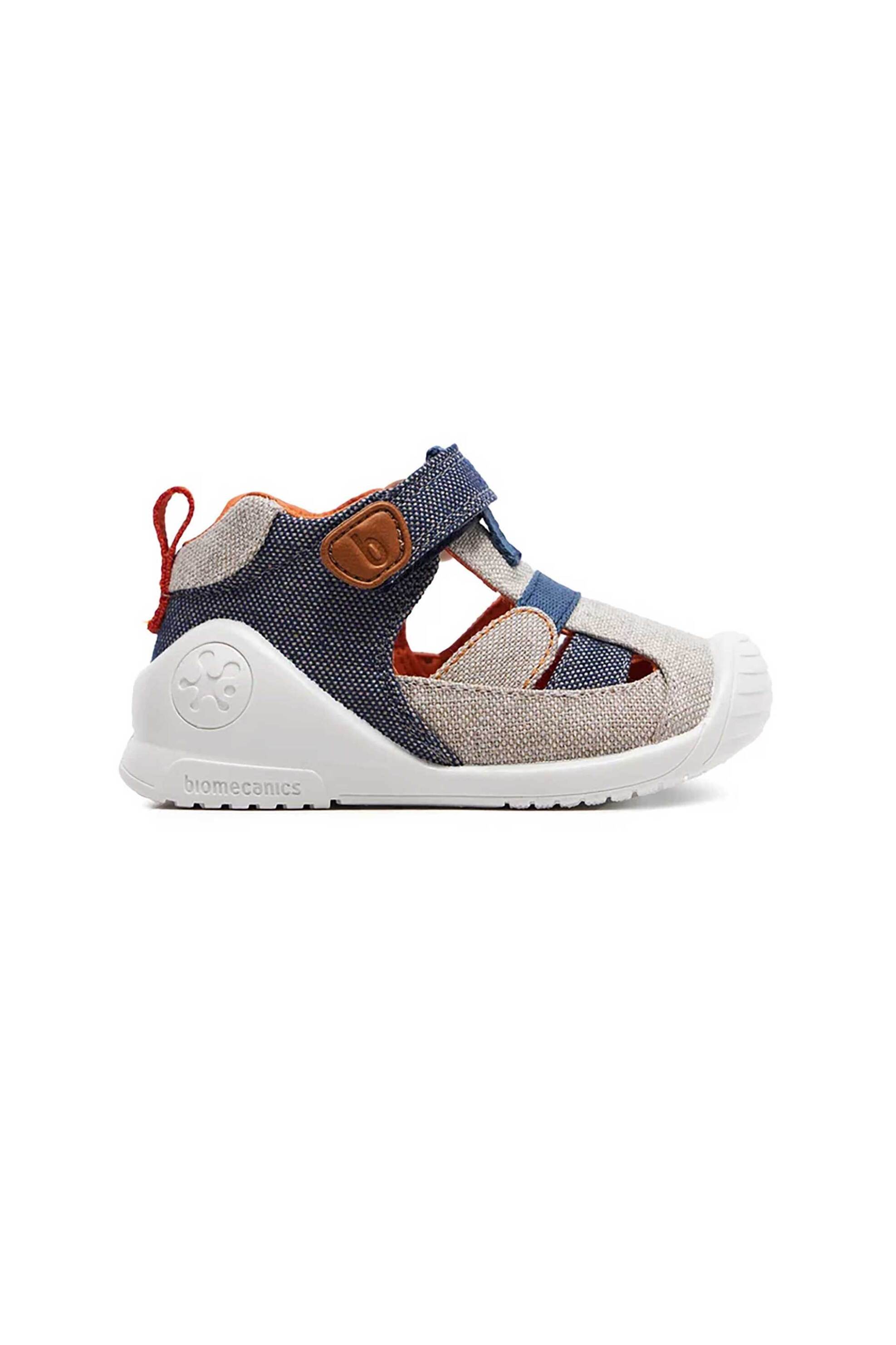 BIOMECANICS Biomecanics βρεφικά υφασμάτινα πέδιλα με velcro (19-24) - 242186 Γκρι