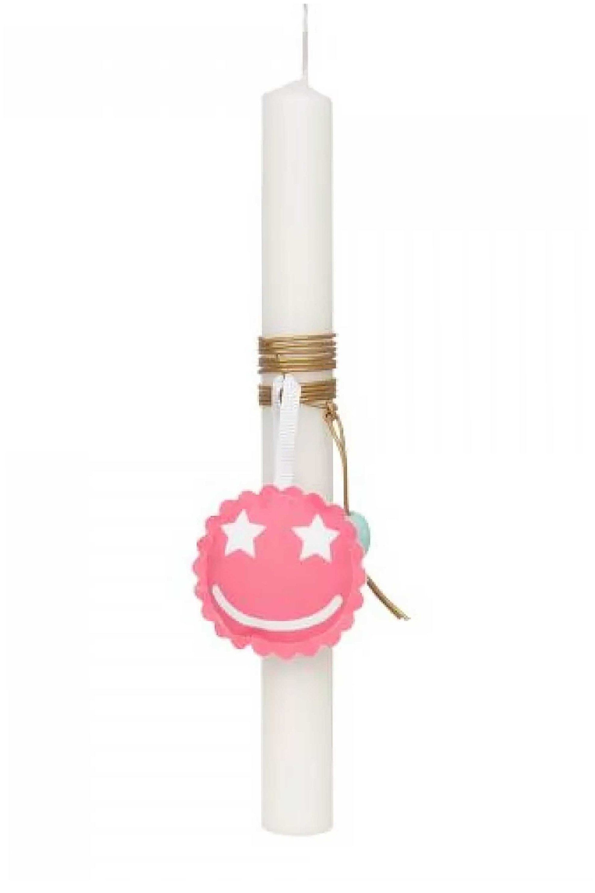 Make A Wish πασχαλινή λαμπάδα "Round Smile" - 15-2502-010 Κόκκινο