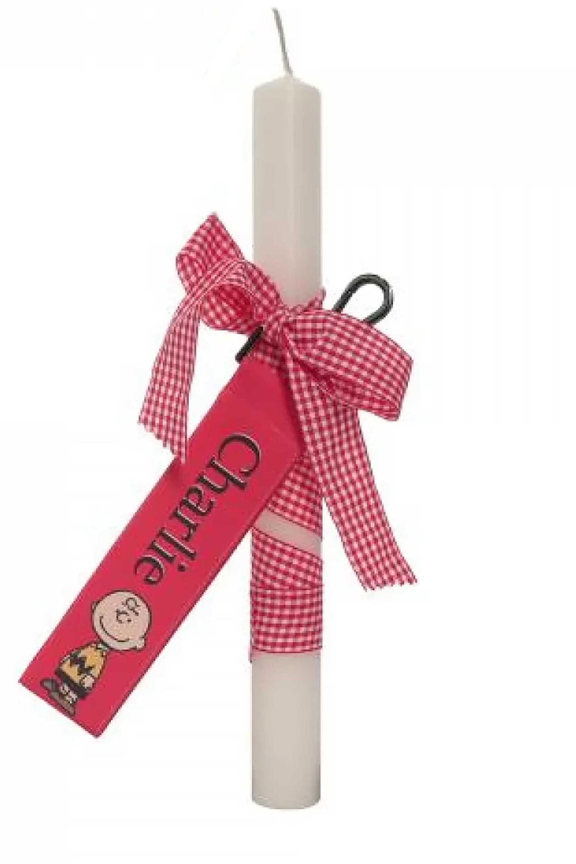 Make A Wish πασχαλινή λαμπάδα με μπρελόκ ιμάντας "Charlie" - 15-2502-019 Κόκκινο