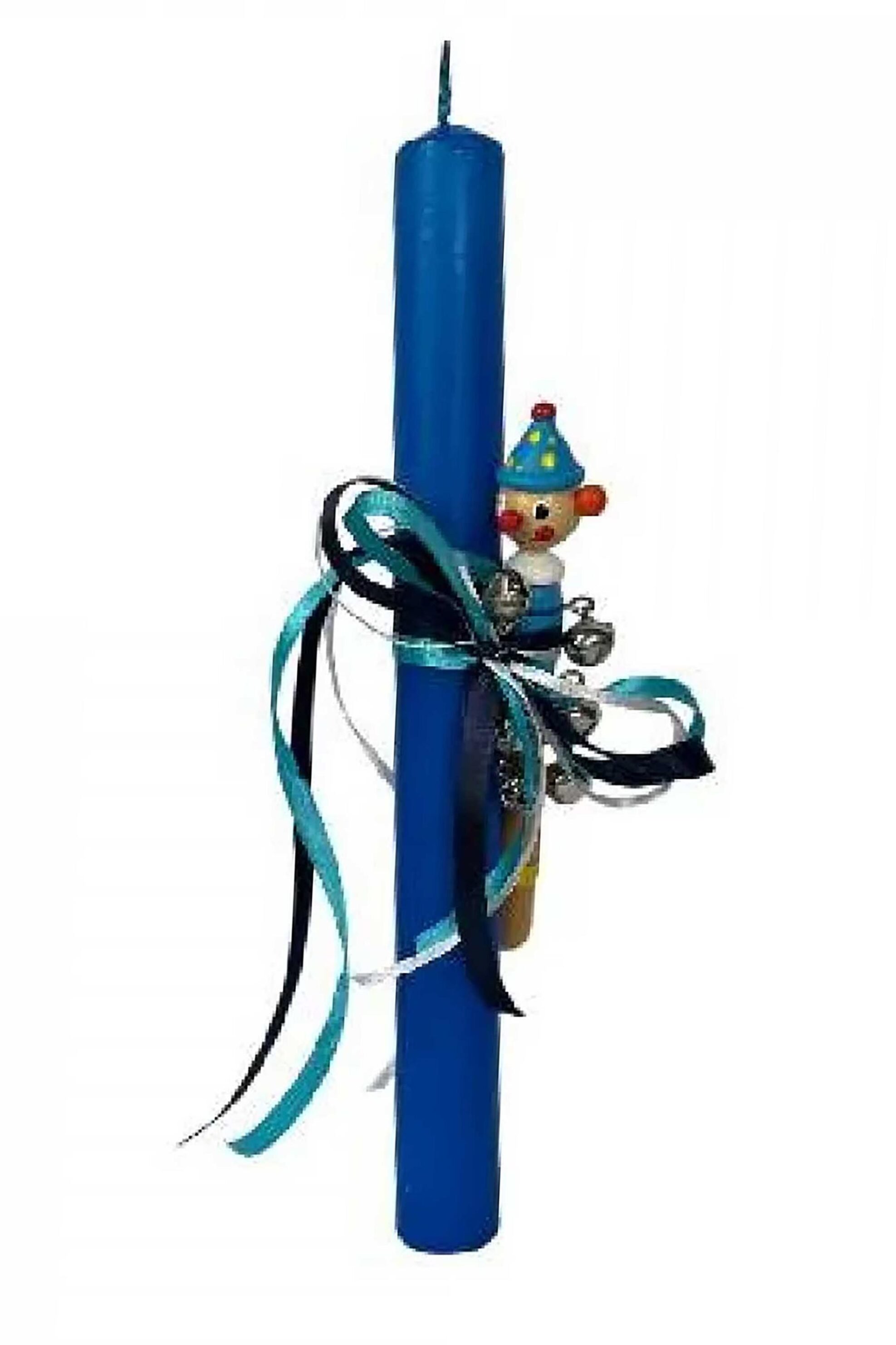 Make A Wish πασχαλινή λαμπάδα "Κουδουνίστρα" - 15-2502-032 Μπλε